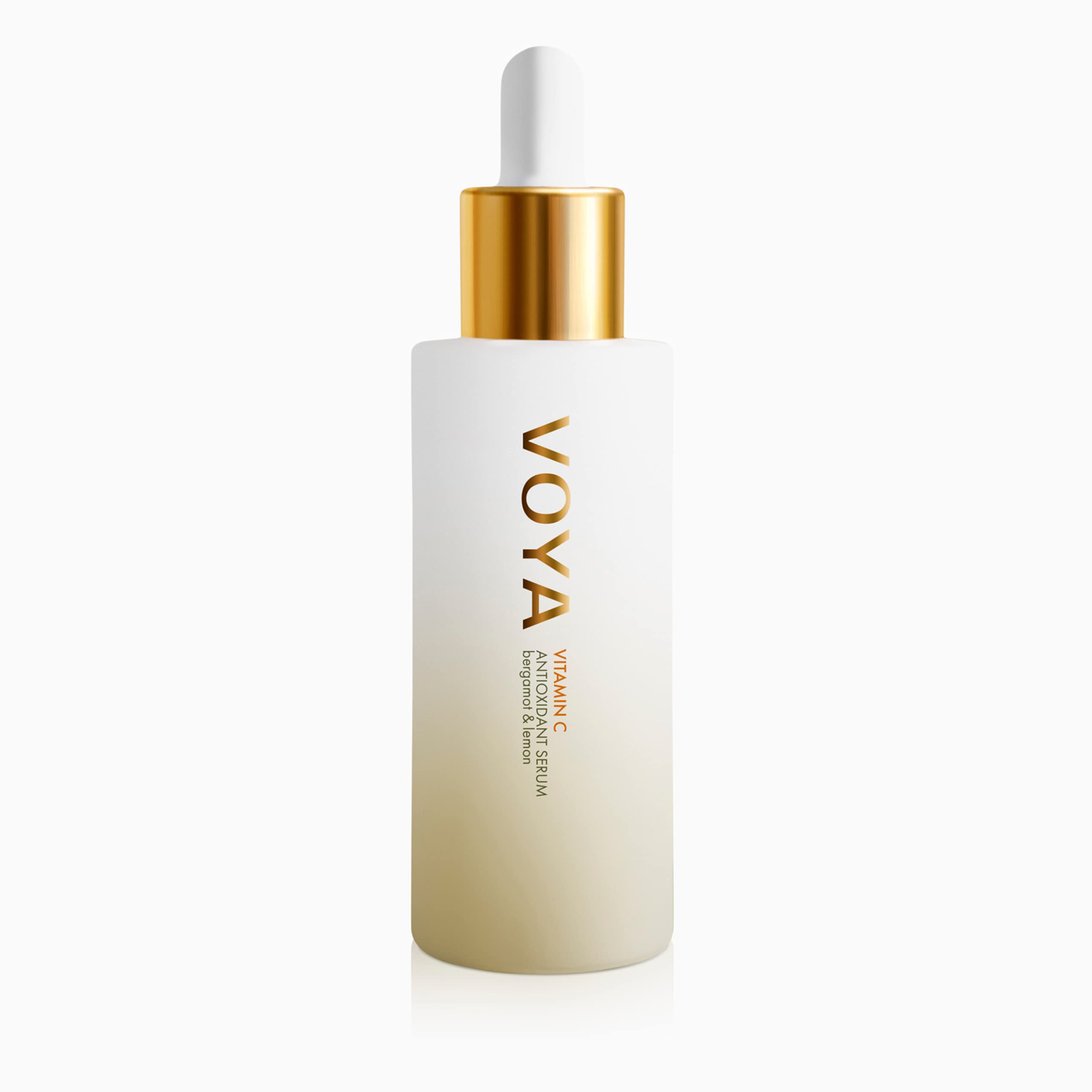 VOYA Vitamin C Antioxidant Serum 30ml - Certified Organic Face Serum for Brightening, Anti-Aging & Dark Spot Reduction - Perfect for Daily Skincare Routine & Nighttime Use
