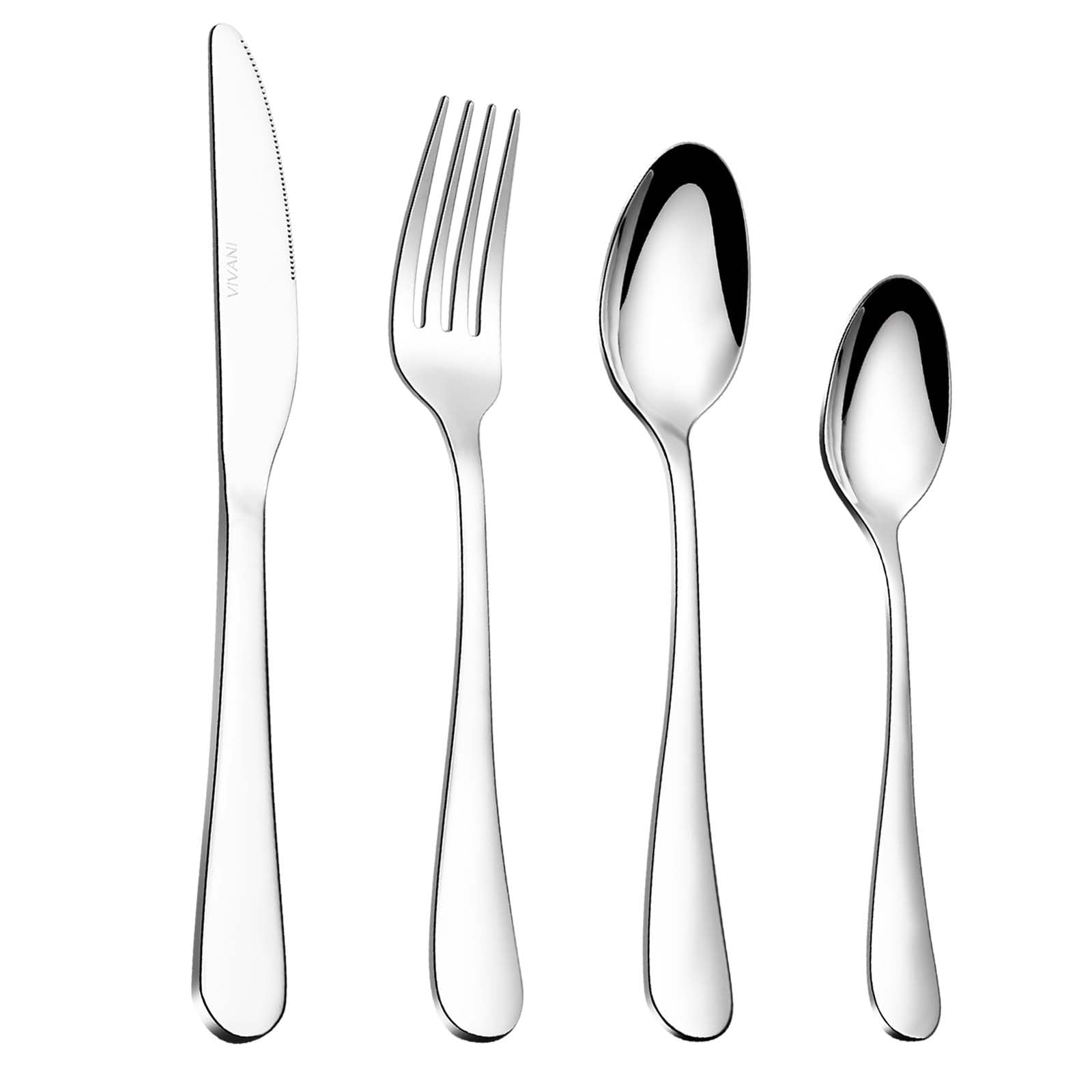 16-Piece Stainless Steel Silverware Set for 4 - Premium Cutlery Set with Forks, Spoons & Knives - Dishwasher Safe Flatware for Home, Kitchen, Dining & Entertaining