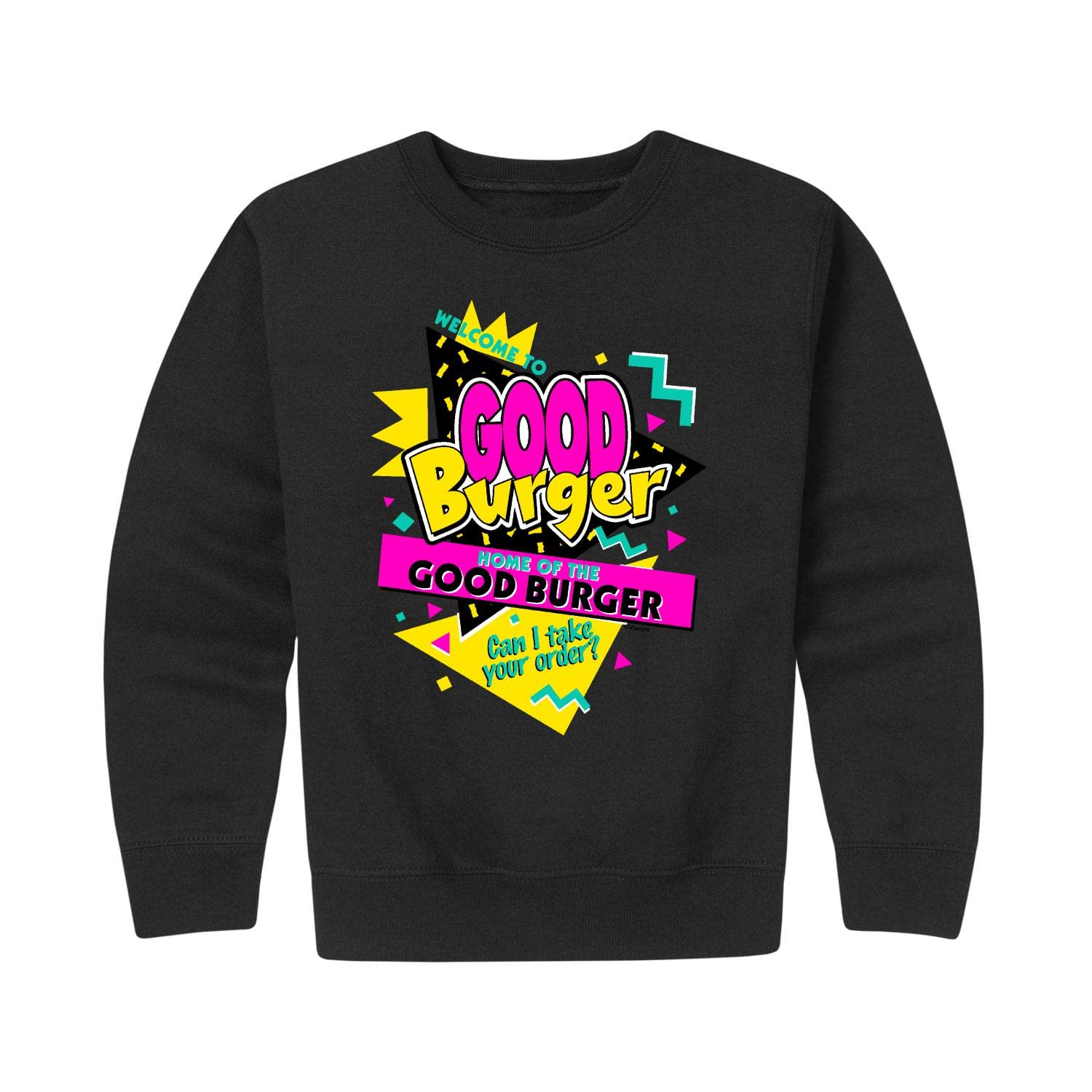 HYBRID APPAREL Good Burger Fleece Sweatshirt for Toddler & Youth - Soft Crewneck Pullover - Cute Cartoon Graphic Hoodie for Kids - Perfect for School, Playdates & Family Outings