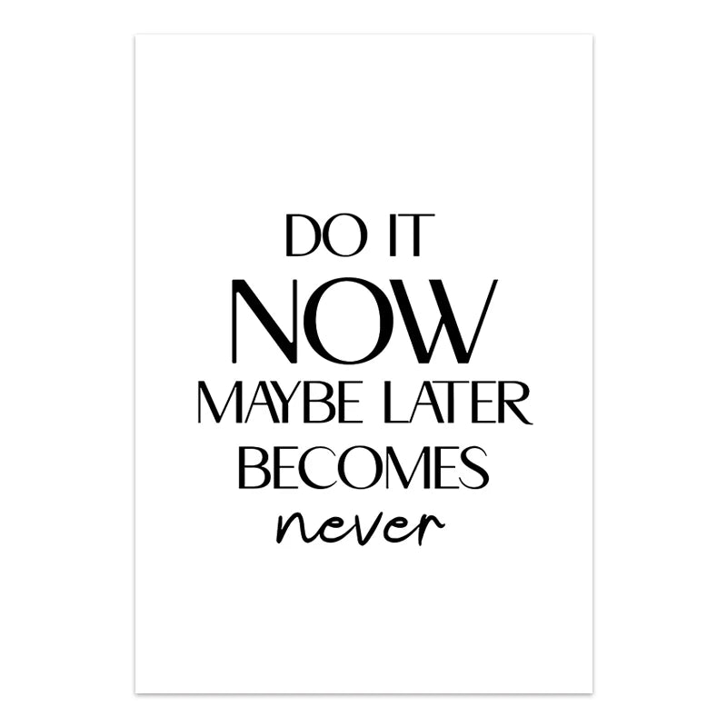 Inspirational Quotes Wall Art - Modern Cursive Verse Canvas Paintings & Posters for Home Office Decor | Nordic Style Motivational Wall Decor for Living Room, Bedroom & Workspace