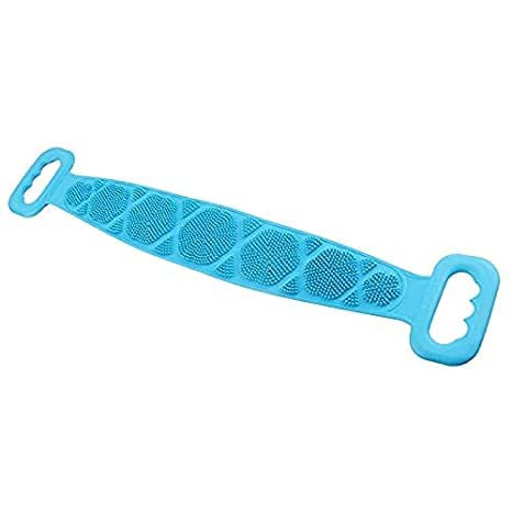 Hriman Silicone Back Scrubber Body Brush - Double Sided Bath Belt for Exfoliating Dead Skin - Body Wash Brush for Men & Women - Perfect for Shower, Bath & Spa Relaxation