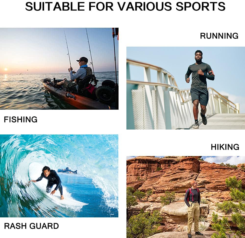 Willit Men's UPF 50+ Sun Protection Hooded Jacket - Lightweight SPF UV Shirt for Hiking, Fishing & Outdoor Activities - Long Sleeve Full Zip Windbreaker for Summer Adventures