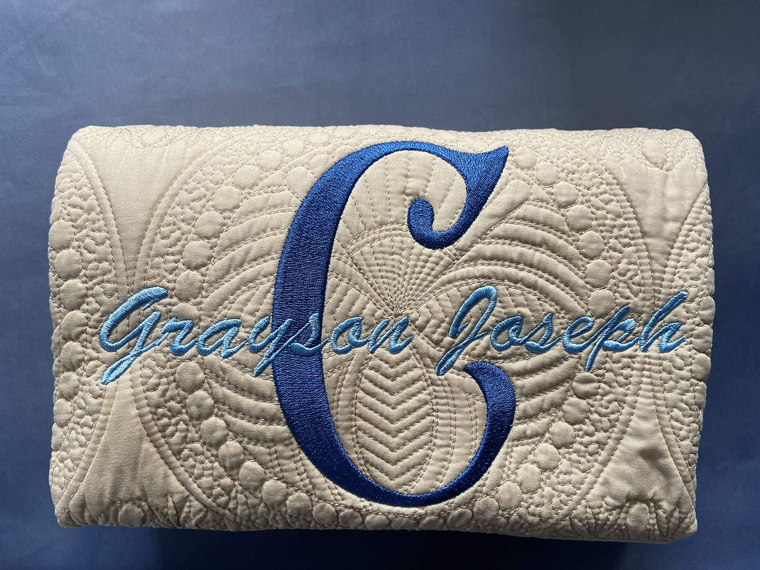 Personalized Baby Quilt Blanket - Custom Monogrammed Baby Blankets for Boys & Girls, Soft Embroidered Baby Gift for Newborns, Toddlers - Perfect for Nursery, Christening, Birthday & Baby Showers (Sofia)