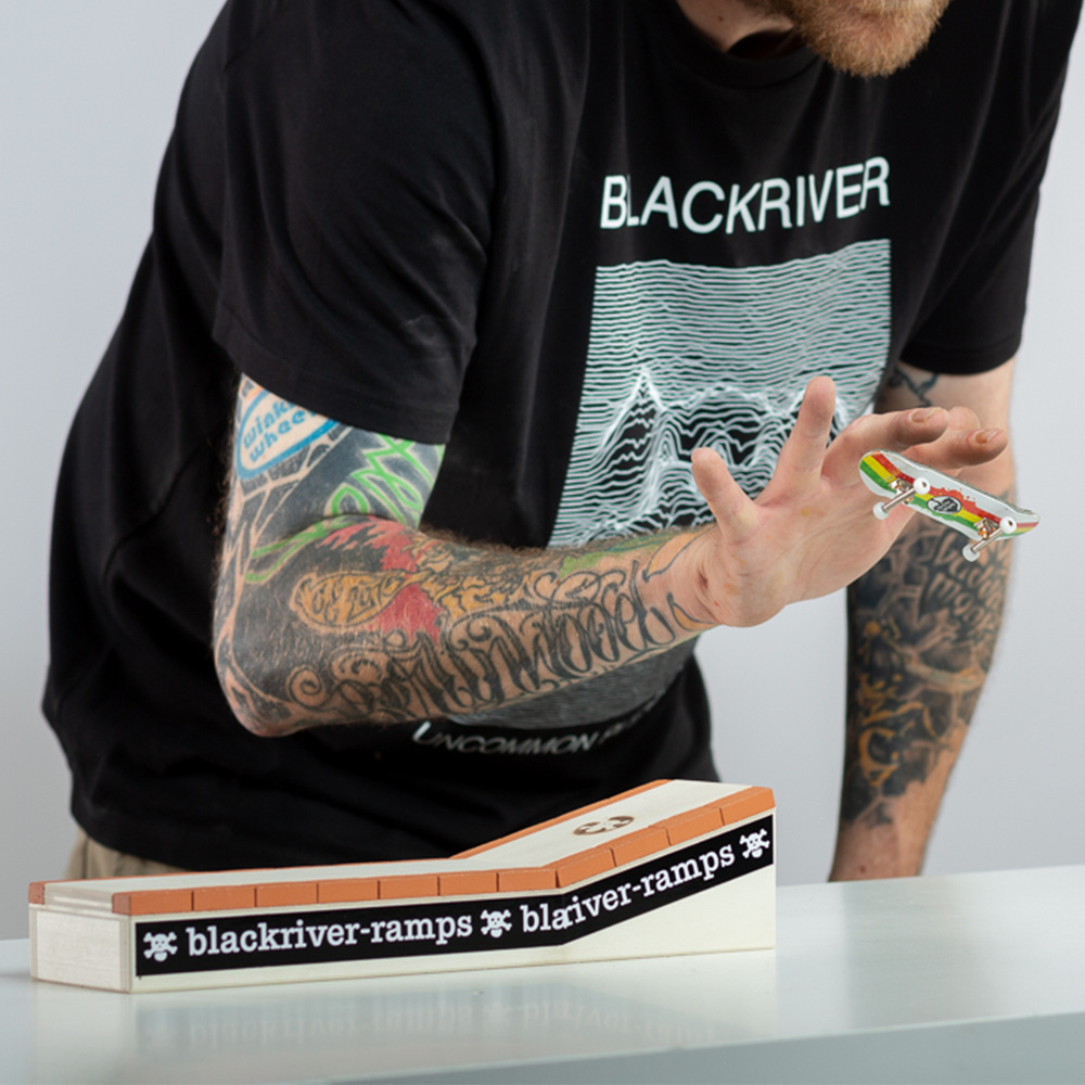 Blackriver Fingerboard Ramps - Professional Brick Curb Obstacle for Finger Skateboarding | Perfect for Skate Park Replicas & Indoor Fingerboard Training