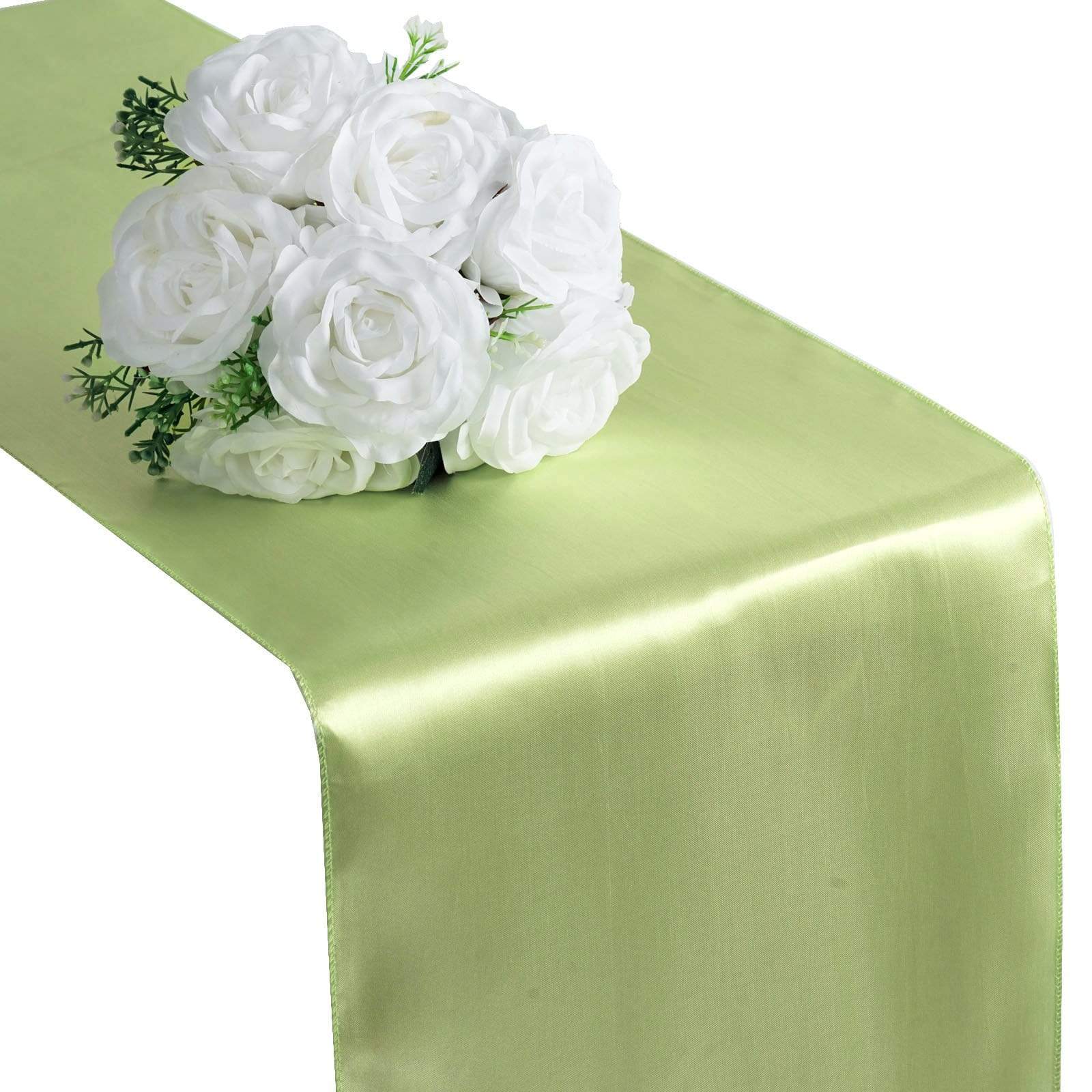 12x108 Inch Satin Table Runner for Wedding Decor - Elegant Banquet, Party & Special Event Table Covering - Perfect for Bridal Showers, Receptions & Formal Dinners