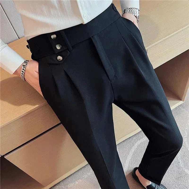 Slim Fit Suit Pants for Men - Elegant Formal Trousers for Business, Office & Special Occasions