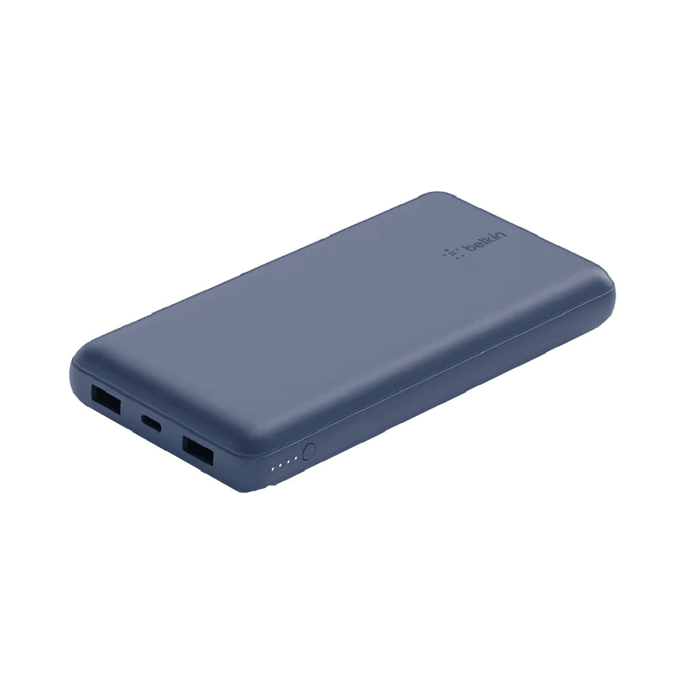 Belkin 20000mAh BOOST↑CHARGE Portable Power Bank with Dual USB-A & USB-C Ports - Fast Charging for iPhone, Samsung, iPad - Perfect for Travel, Camping & Emergency Backup (Blue)