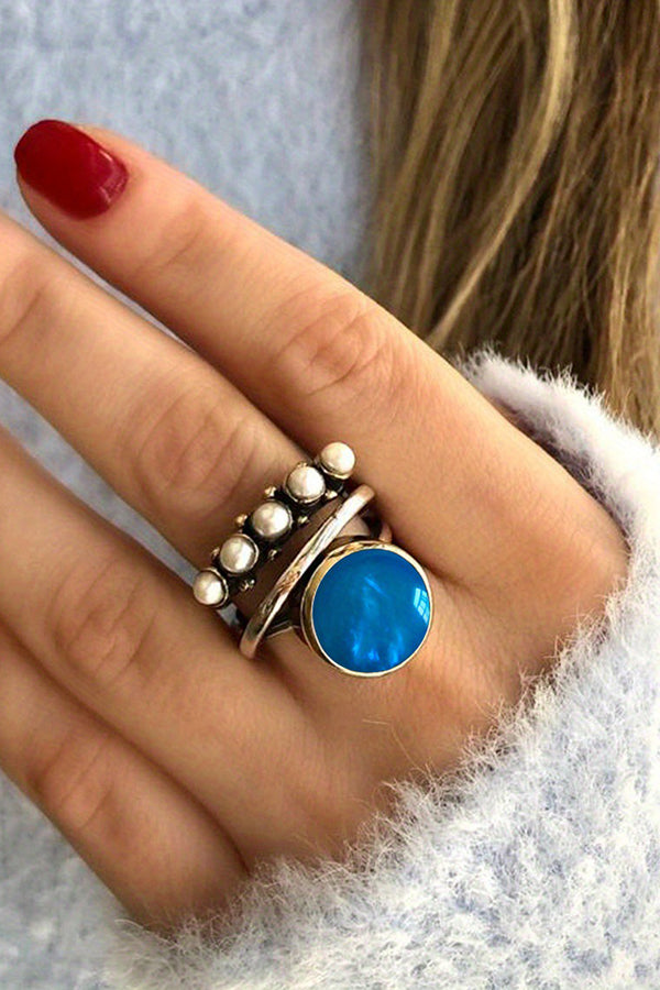 Vintage Pearl Open Ring for Women - Elegant Adjustable Pearl Jewelry for Parties, Weddings & Everyday Wear