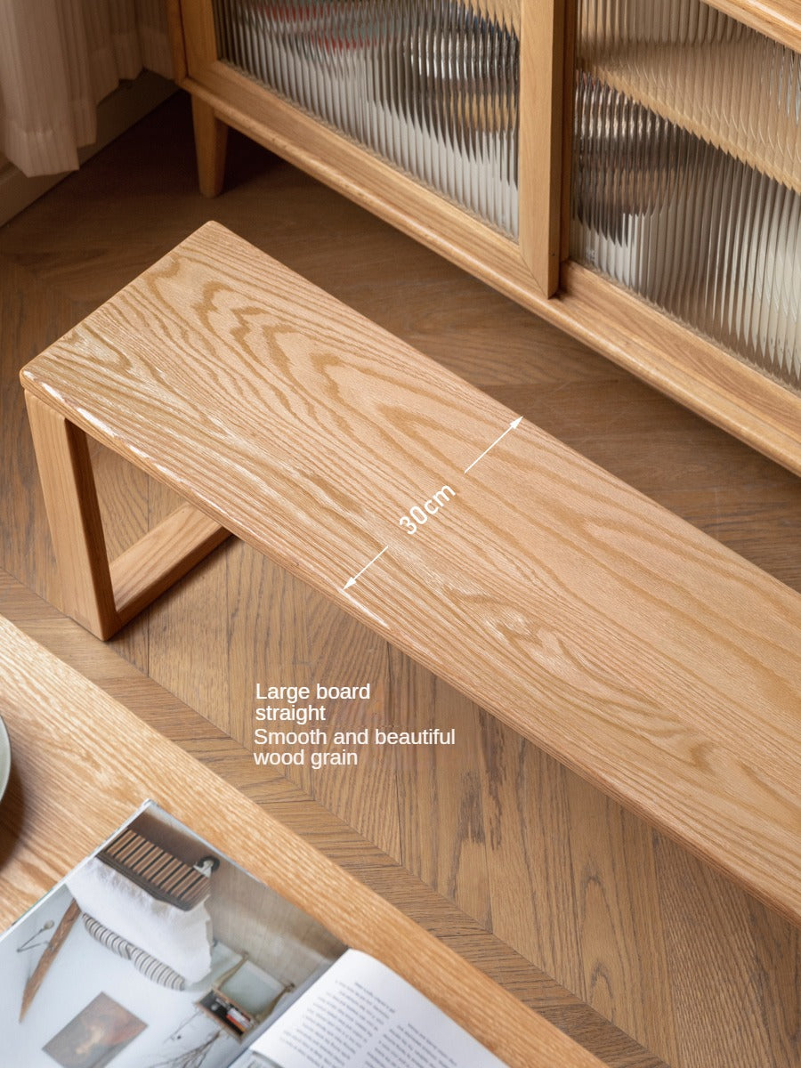 Oak Solid Wood Long Bed End Bench - Durable & Stylish Storage Bench for Bedroom, Living Room, or Entryway - Perfect for Extra Seating & Organization