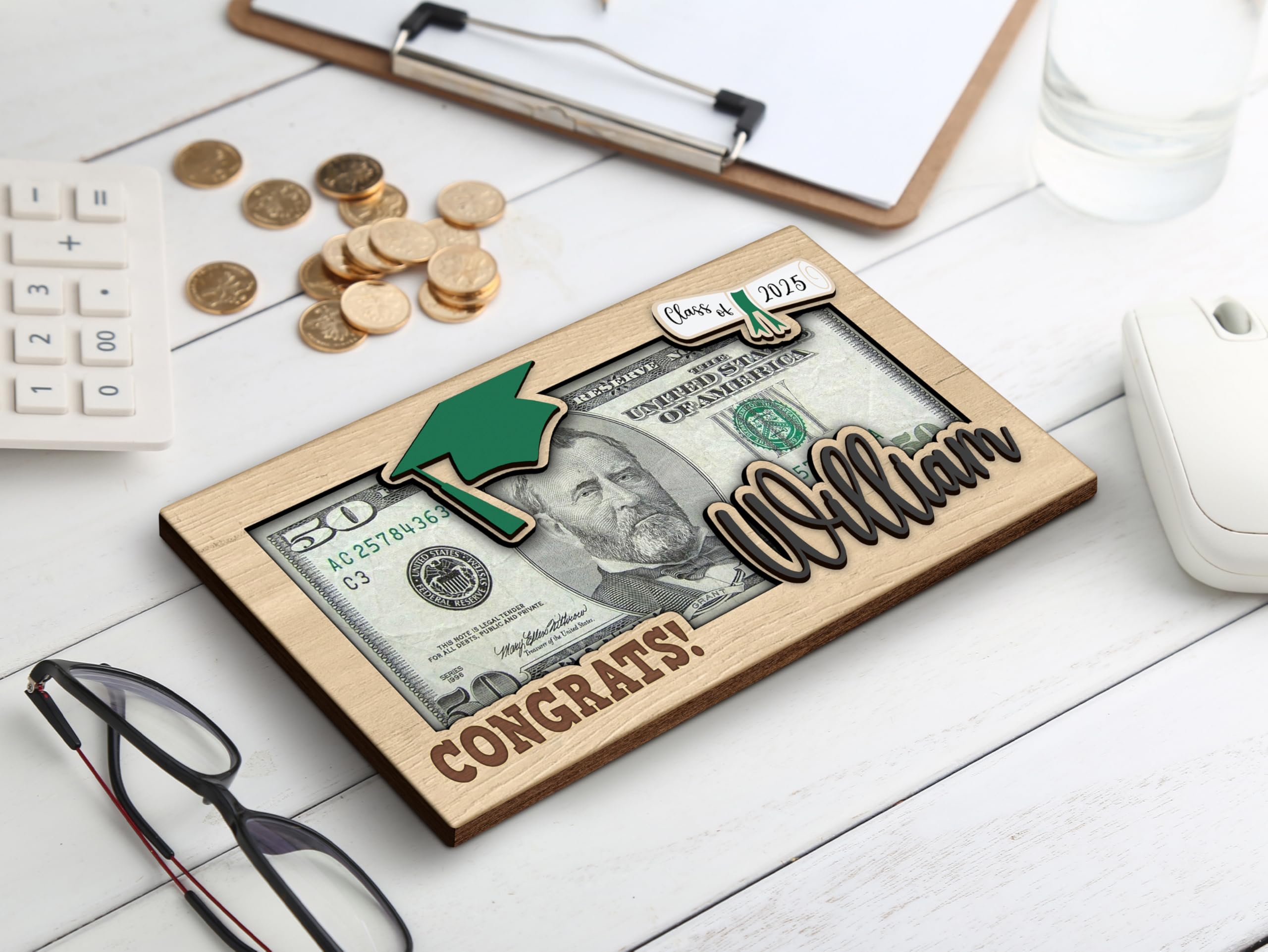 Personalized Graduation Money Holder 2025 - Custom Graduation Gifts for Daughter & Son - Bulk Graduation Cards & Leis - Perfect for High School & College Graduation Ceremonies