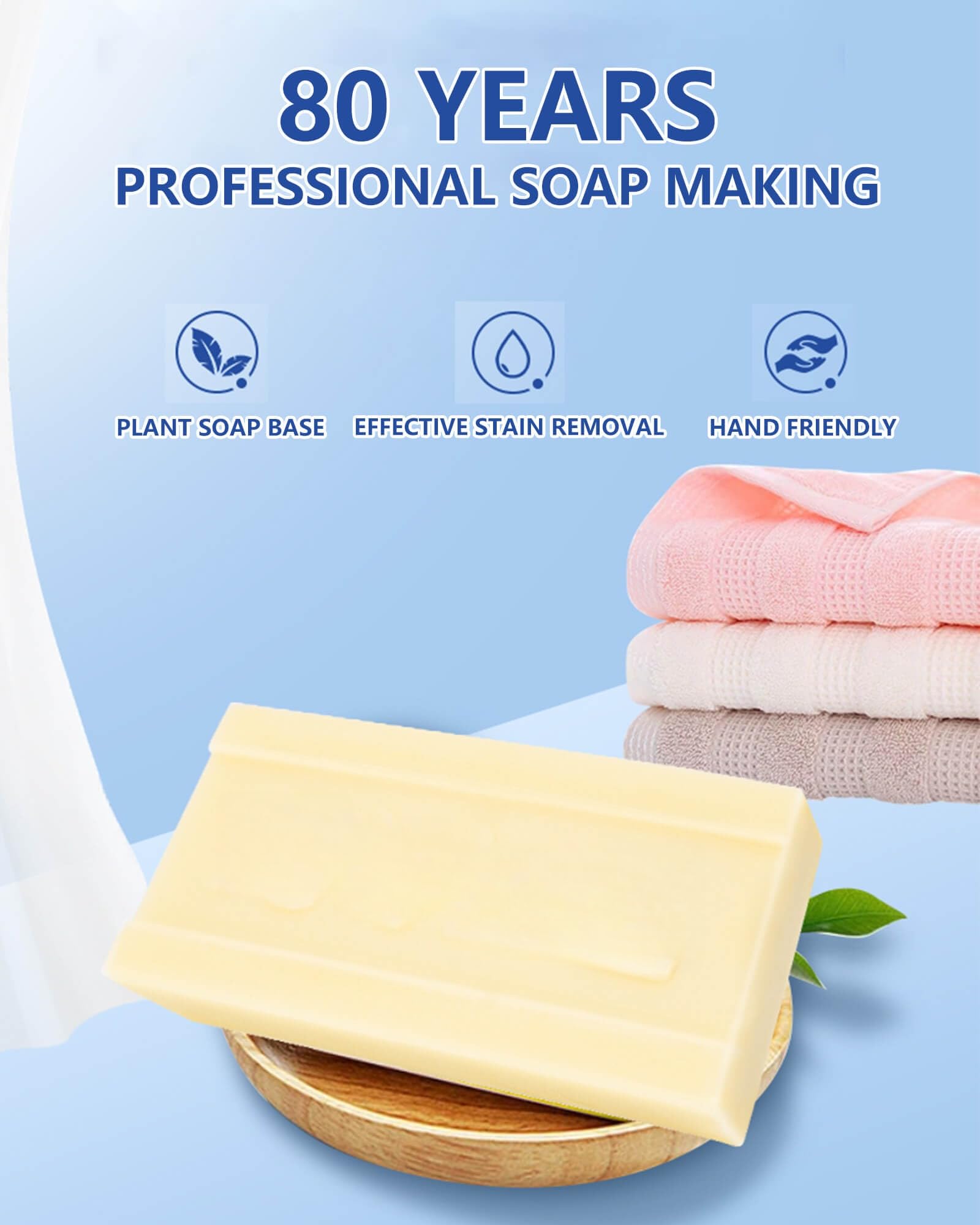 Canal Soap with Brush - Stain Remover for Clothes & Underwear (7oz, 4pc) - Laundry & Travel Use