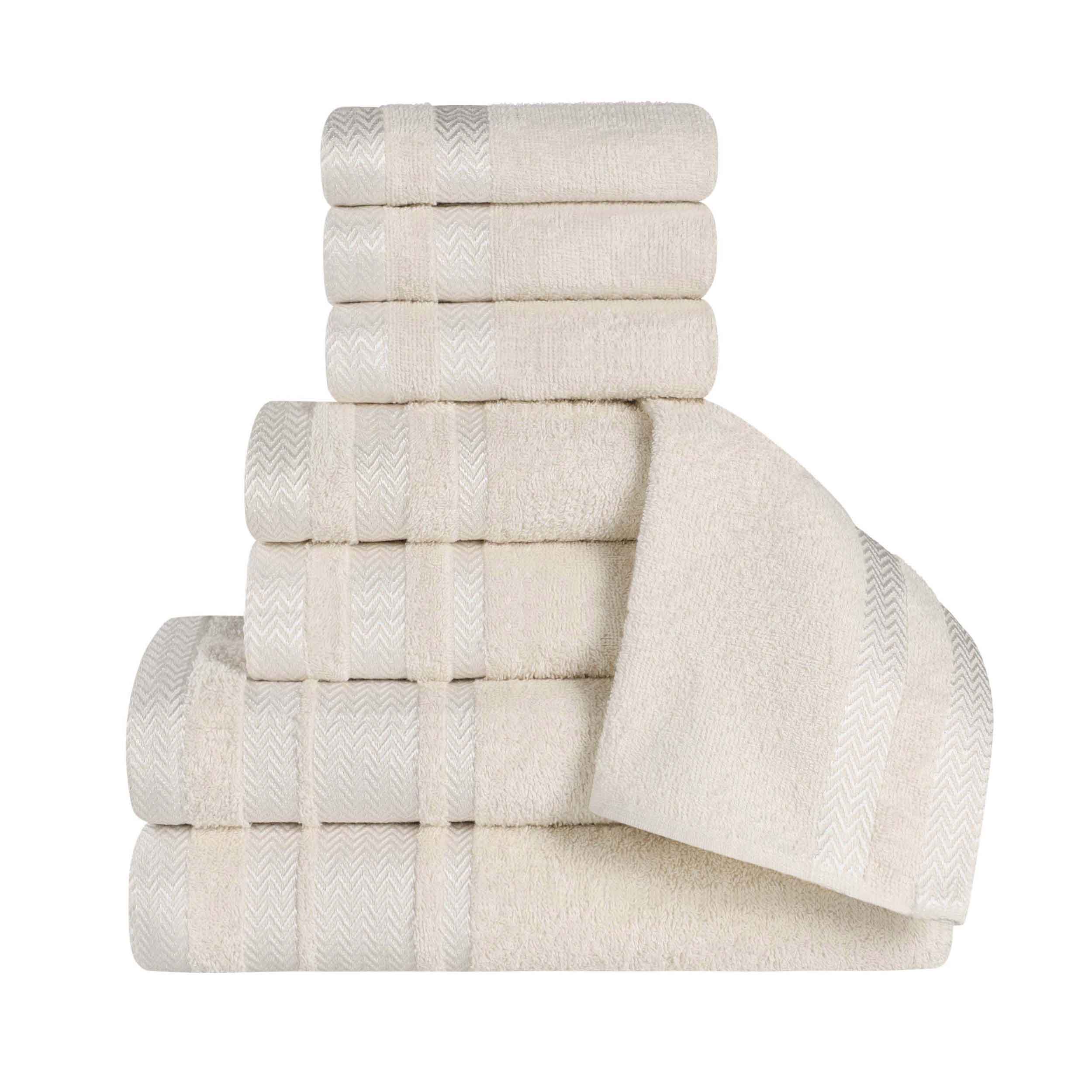 Hays Cotton Medium Weight 8-Piece Bath Towel Set - Soft & Absorbent Towels for Bathroom, Spa, Gym, and Beach Use