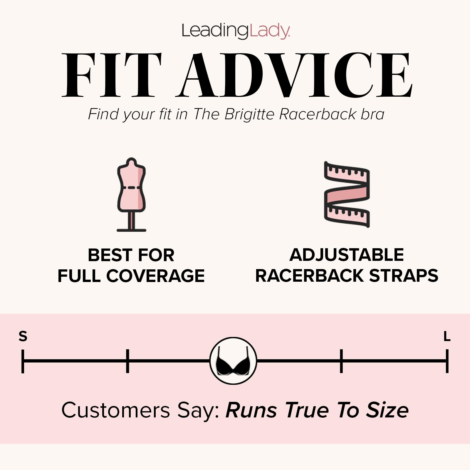 LEADING LADY Brigitte Racerback Front-Closure Bra - Molded, Padded, Seamless T-Shirt Bra for Women | Plus Size Support | Perfect for Yoga, Workouts & Everyday Comfort