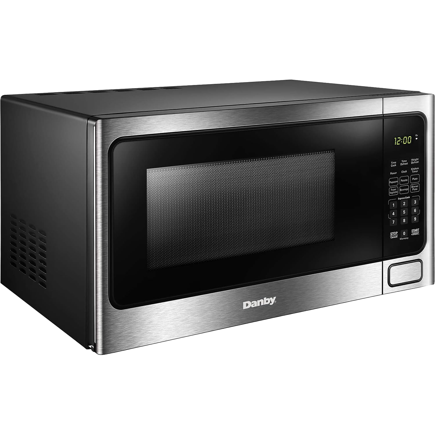 Danby DDMW1125BBS 1.1 Cu. Ft Compact Countertop Microwave Oven - Stainless Steel Design for Small Kitchens, Dorms & Office Spaces