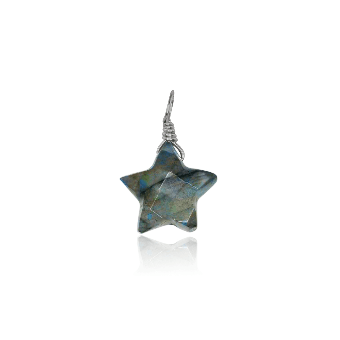 Natural Labradorite Crystal Star Pendant Necklace - Healing Stone Jewelry for Women - Perfect for Meditation, Energy Work & Spiritual Gifts