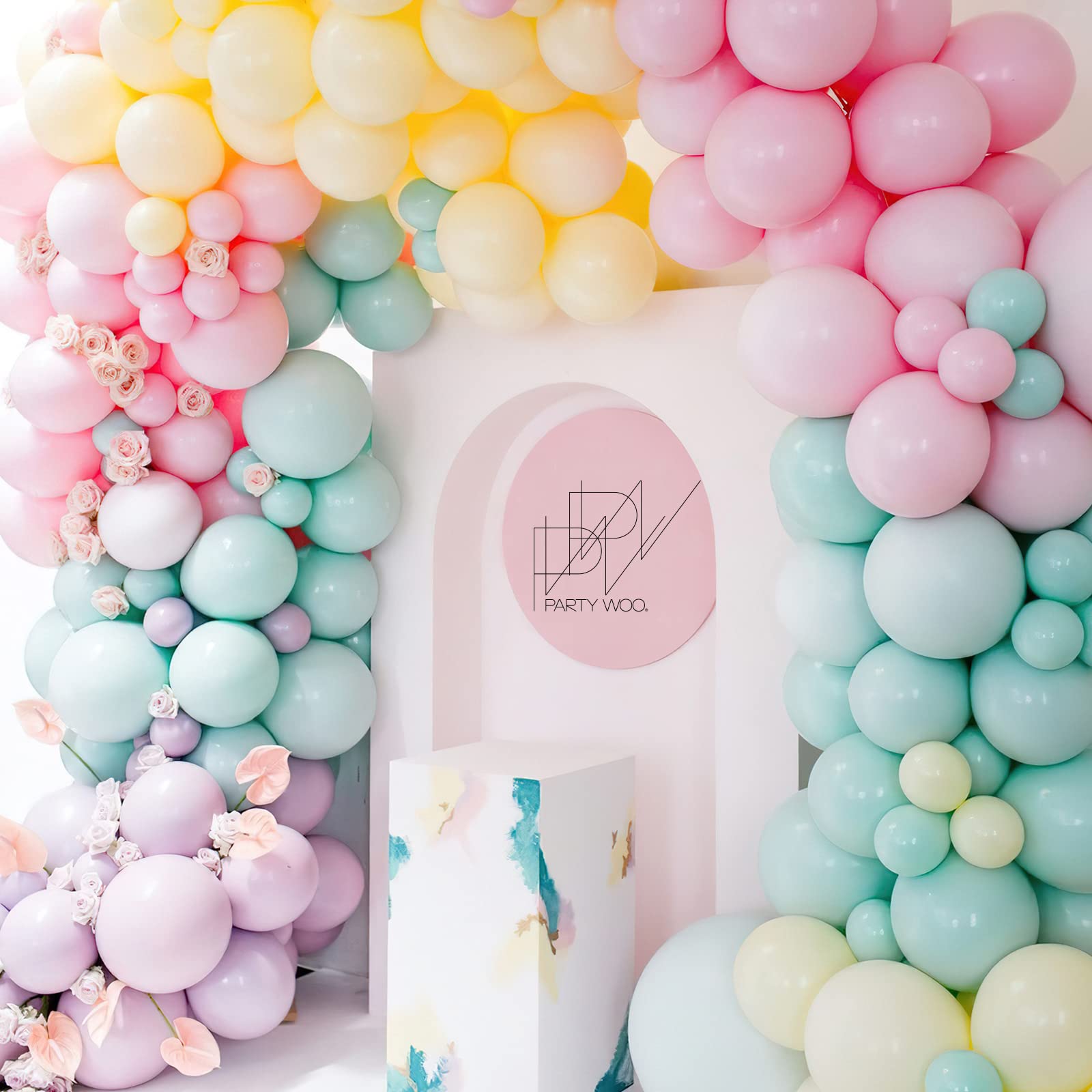 Pastel Balloons 120 Pack - 5 Inch Latex Balloons for Balloon Garland, Party Decorations, Birthday, Wedding & Baby Shower Decor - Perfect for Indoor & Outdoor Celebrations