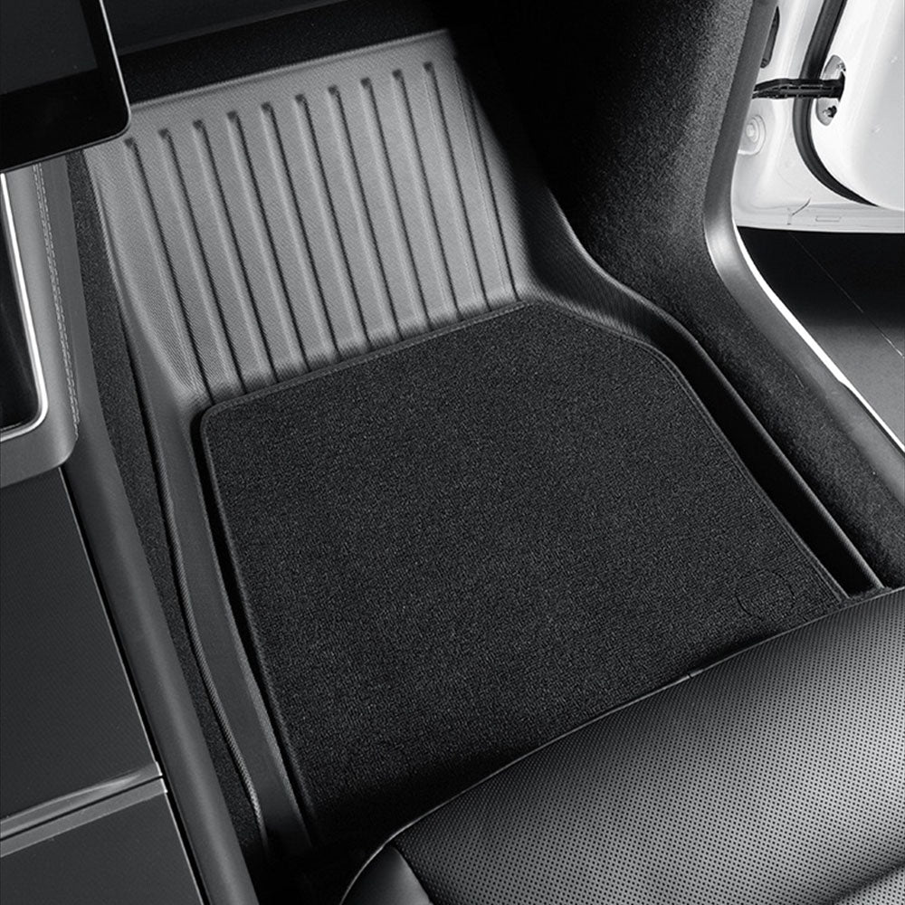 2025+ Tesla Model Y Juniper Right Hand Drive Custom Fit TPE All-Weather Floor Mats with Detachable Carpet - Eco-Friendly & OEM Precision - Perfect for Road Trips, Daily Commutes and Extreme Weather Protection