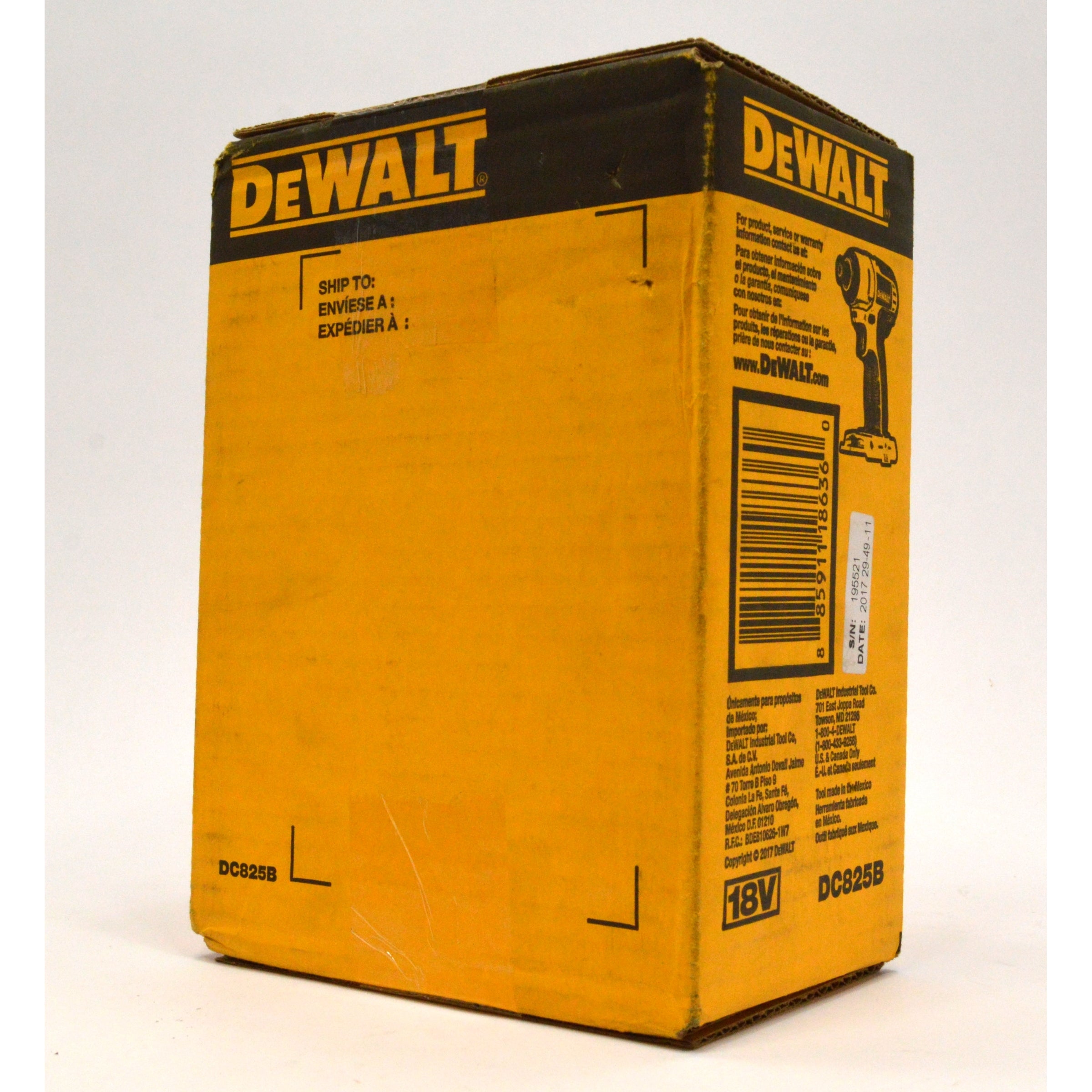 DeWALT DC825B 1/4 Inch Impact Driver (Tool Only) - New in Box - Powerful Cordless Tool for Construction, Automotive & DIY Projects