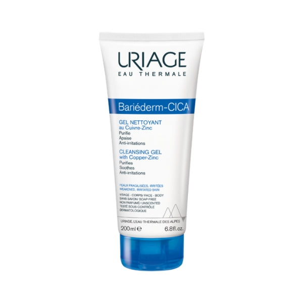 Bariéderm Cica Cleansing Gel - Soothing Facial Cleanser for Sensitive Skin | Gentle Makeup Remover & Daily Face Wash | Perfect for Post-Treatment & Dry Skin Care Routine