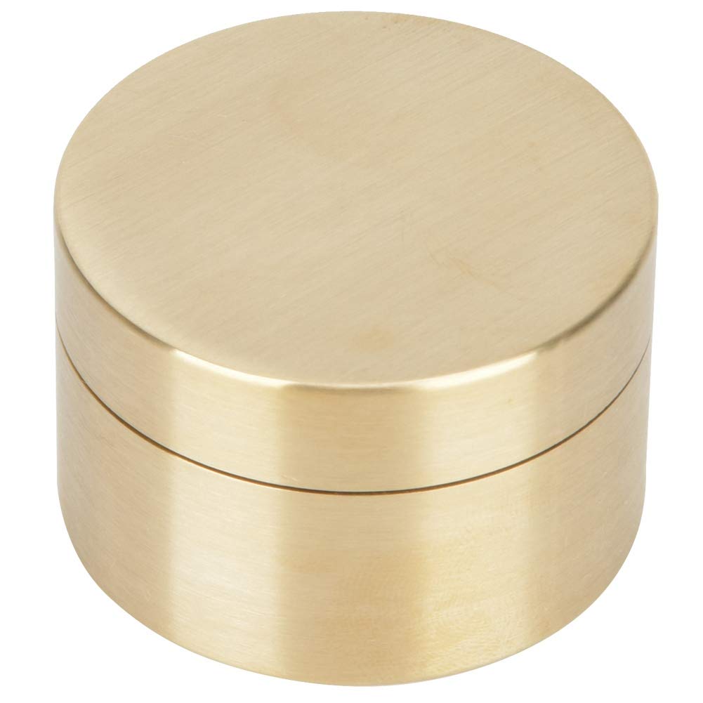 Keenso Brass Box - Waterproof Sealed Travel Case, Round Copper Fob Holder with Dustproof & Waterproof Protection (Medium Size) - Perfect for Jewelry Storage, Coin Collection & Travel Essentials