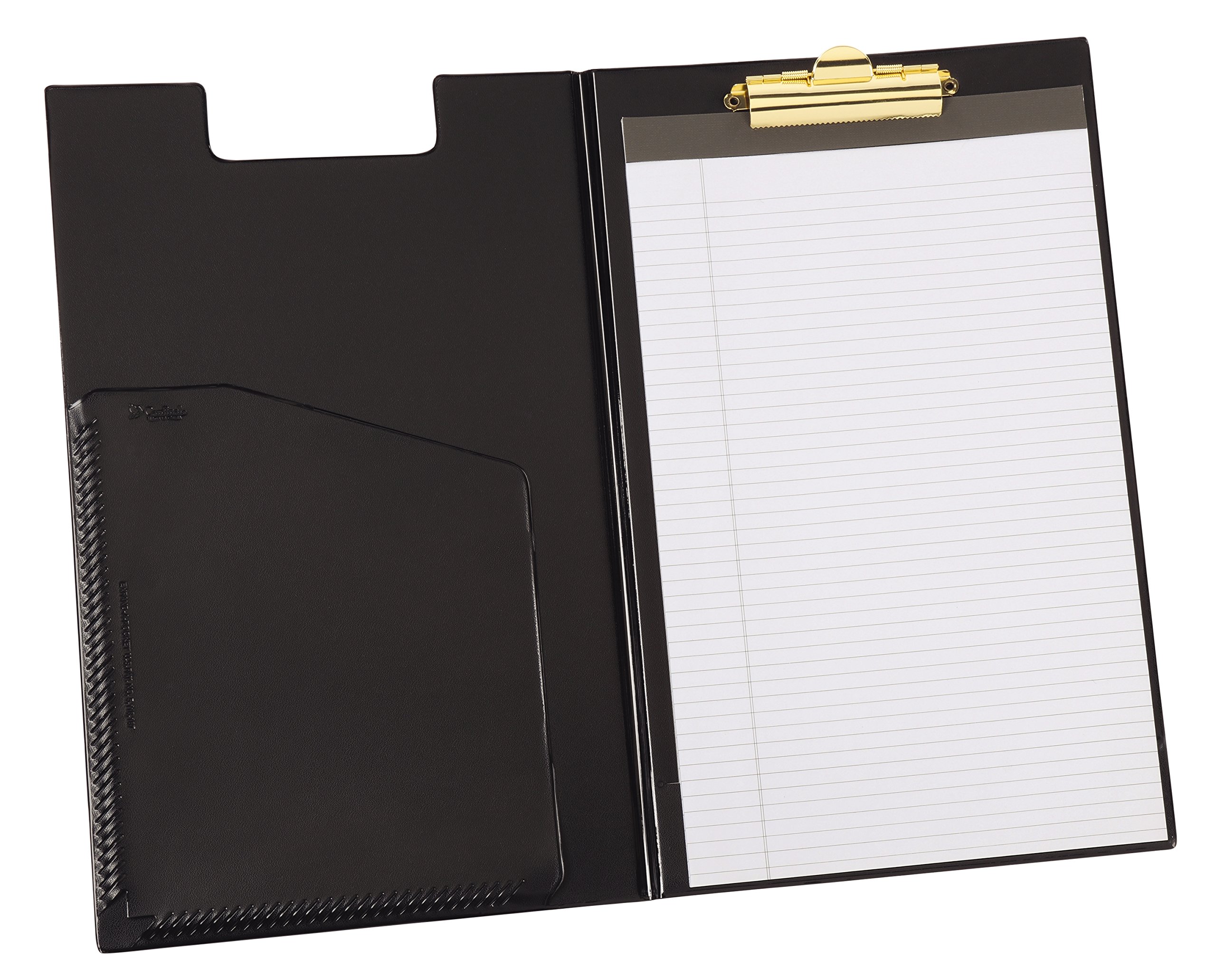 Cardinal Legal Size Clip Folder with Writing Pad - Black (253 610) - Perfect for Office Documents, School Projects, and Professional Presentations