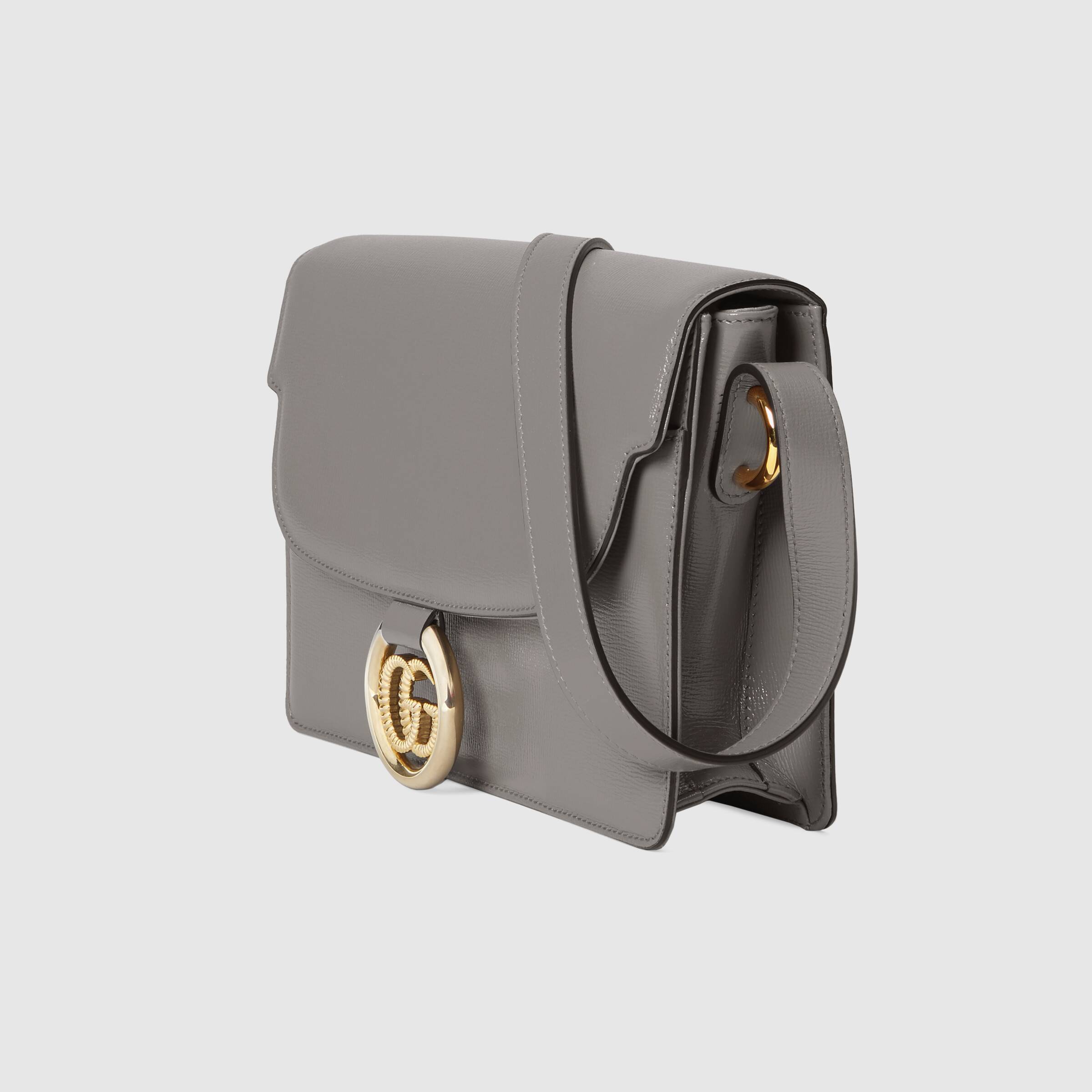 Gucci Small Leather Shoulder Bag for Women - Dusty Grey Crossbody Purse | Fashionable Designer Handbag for Daily Use, Work & Evening Out