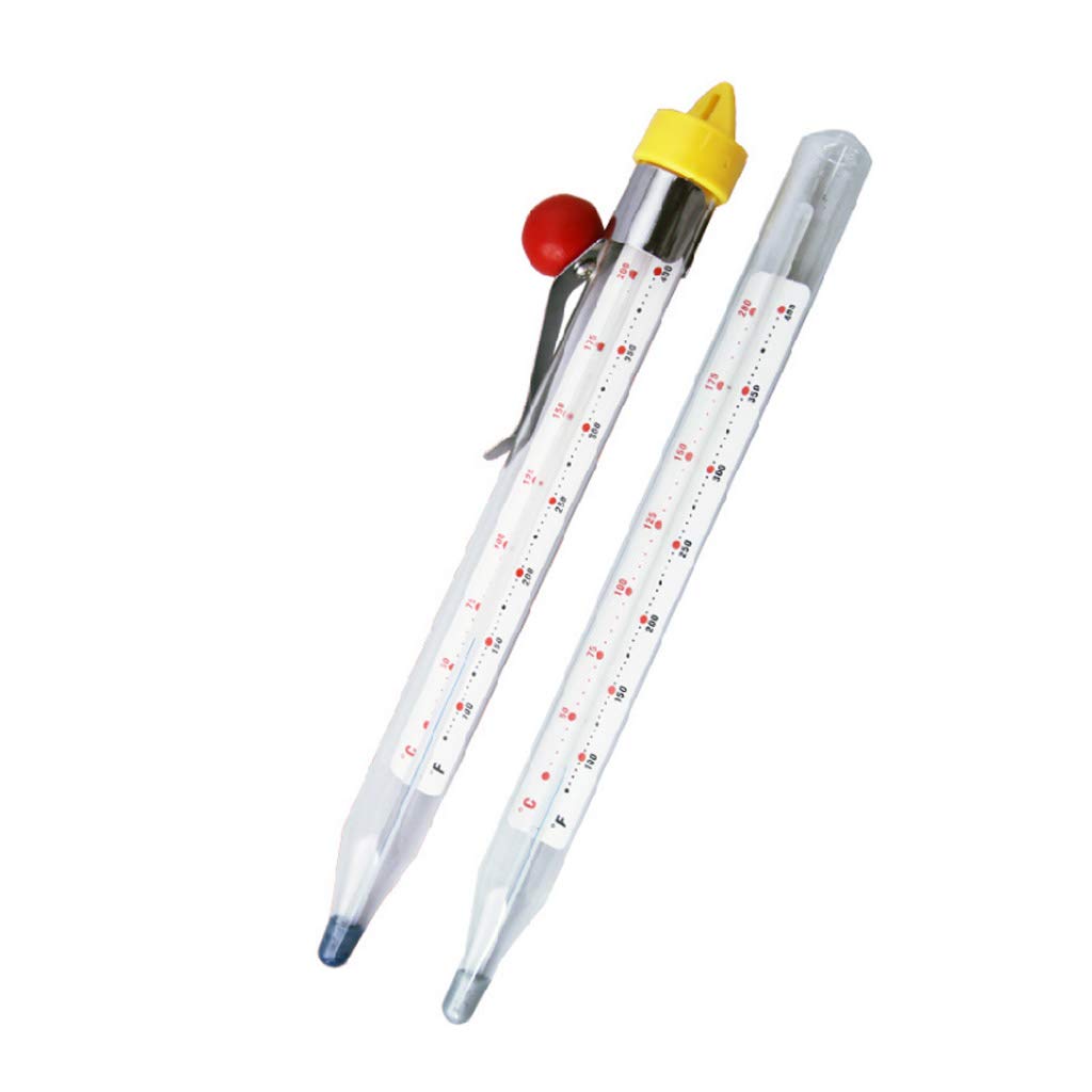 **Premium Candy Thermometer for Cooking & Baking - Accurate Sugar & Jam Temperature Tool - White & Transparent Kitchen Thermometer - Perfect for Candy Making, Baking, and Home Brewing**