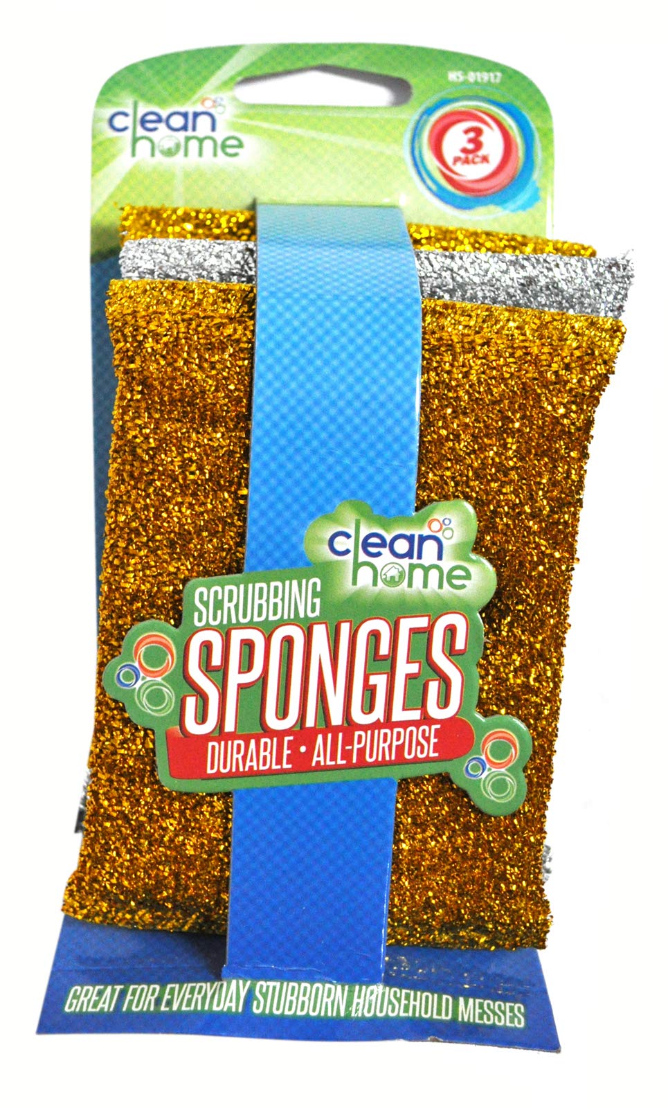 All-Purpose Scrubbing Sponges for Kitchen & Bathroom Cleaning - Heavy Duty Scrub Sponges for Dishes, Sinks, Countertops & Household Cleaning (6-Pack)