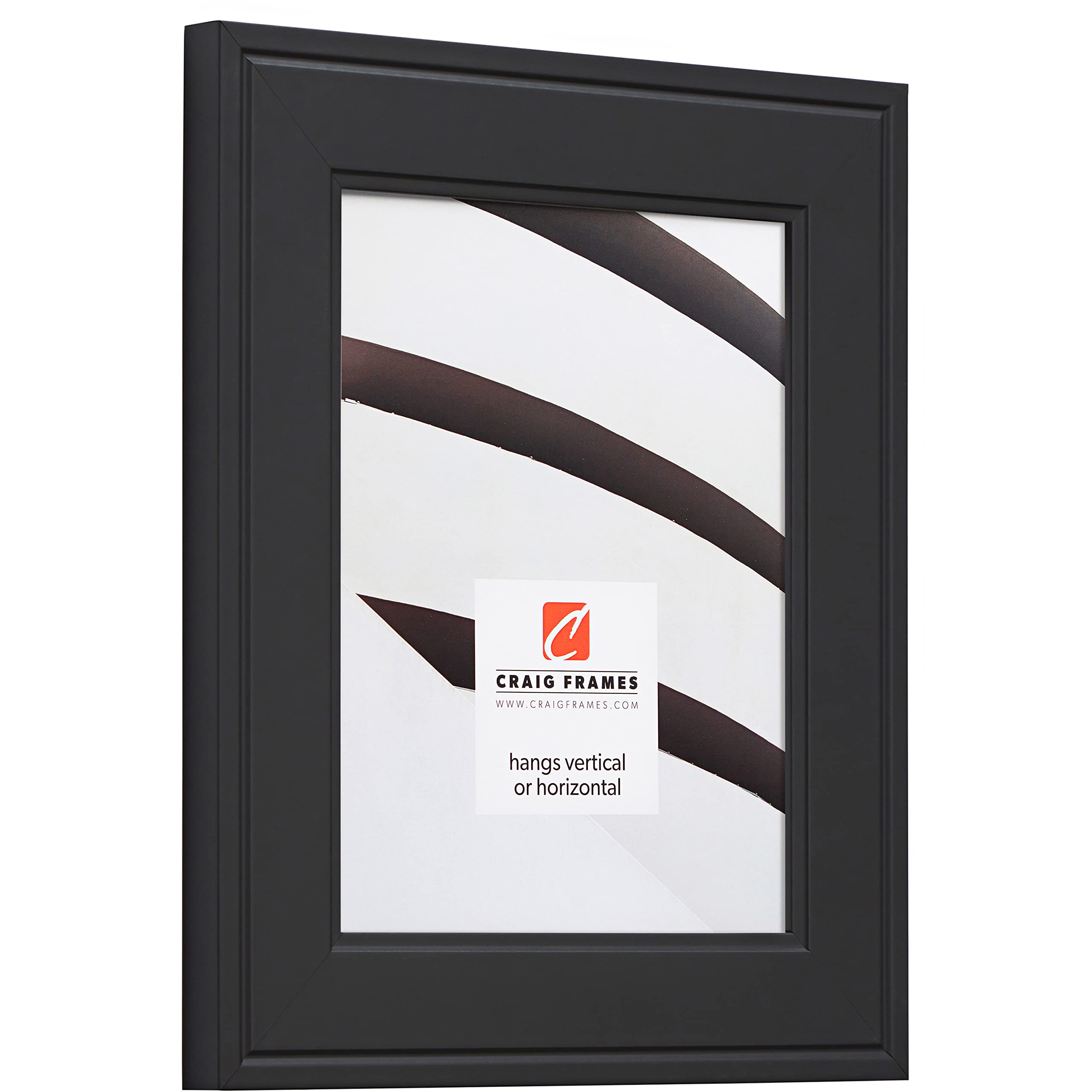 Craig Frames Contemporary Inspirational Picture Frames 4x10 Inch - Set of 4 Black Wall Photo Frames for Home Office Decor, Gallery Wall Display & Gift Giving