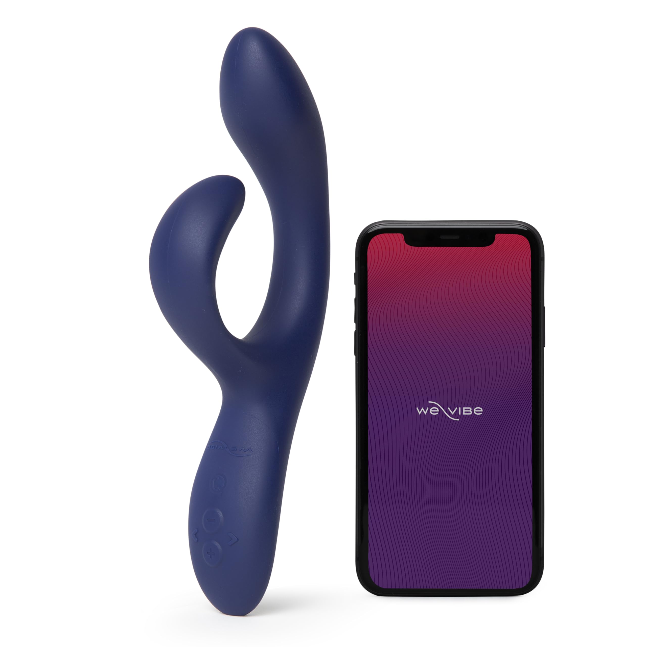 We-Vibe Nova 2 Dual Rabbit Vibrator for Women - 10 Vibration Modes & App Control | G Spot & Clitoral Stimulator | Rechargeable Adult Sex Toy for Couples & Solo Play | Perfect for Long Distance Relationships & Spicing Up Your Sex Life (Blue)