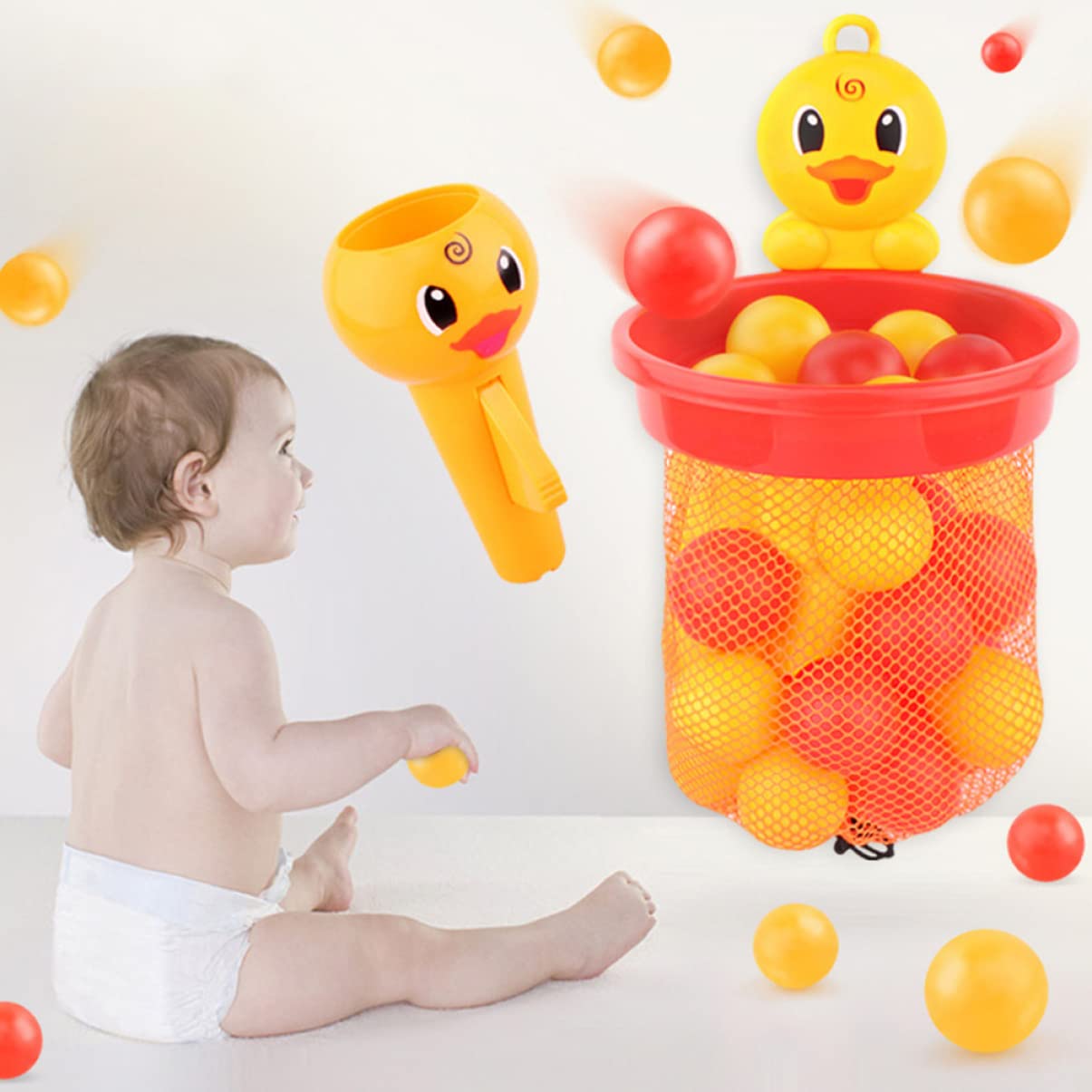 **MUSISALY 1 Set Plastic Bath Toys for Kids - Fun Shower Playset with Floating Duck & Water Squirters - Perfect for Toddler Bath Time & Sensory Play**