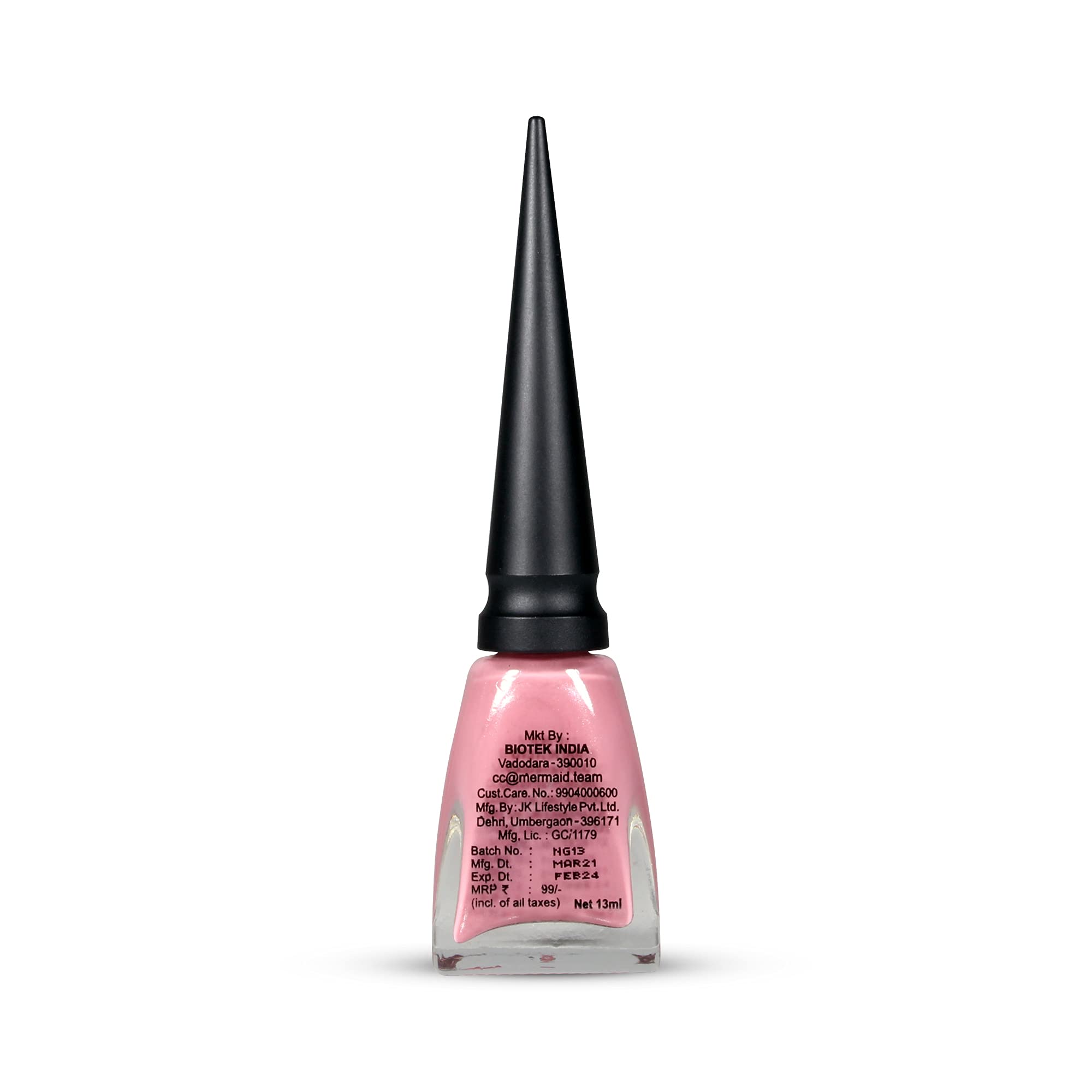 Vibrant Glossy Mermaid Cayenne Nail Polish - Pearl Pink Shade with Precise Brush for Salon-Quality Manicures & Pedicures at Home
