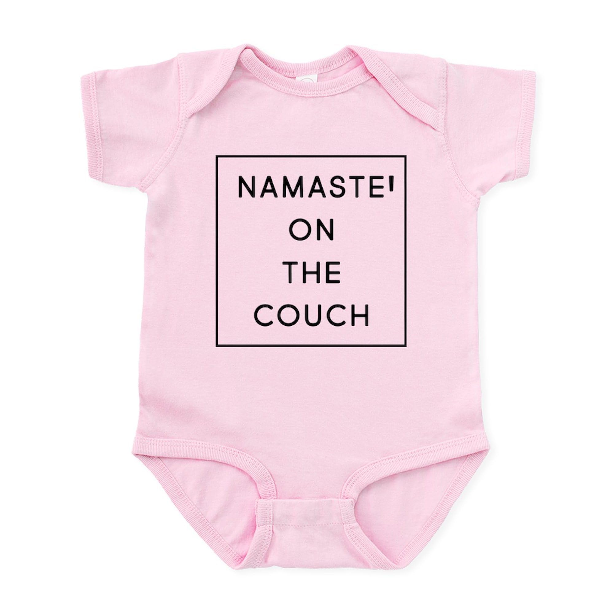 Namaste On The Couch Baby Bodysuit - Cute Infant Romper & Lightweight Onesie for Newborns - Perfect for Yoga Moms, Relaxing at Home & Playtime