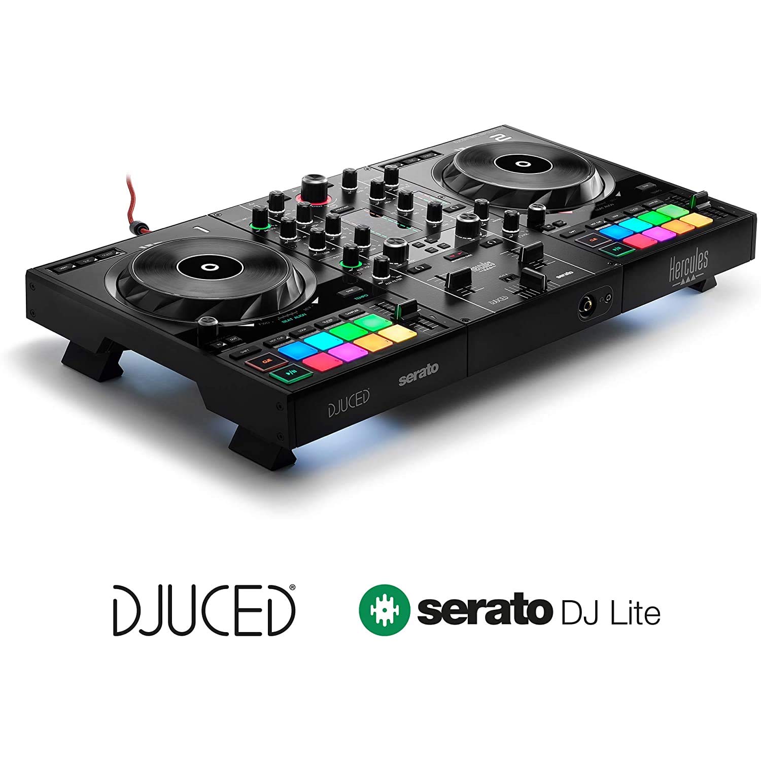 Hercules DJ Control Inpulse 500 Professional DJ Controller with Serato DJ Software | Includes DJ Headphones, Stereo Audio Cable & Hosa Interconnect Cable | Perfect for Live Performances, Club DJing & Home Practice