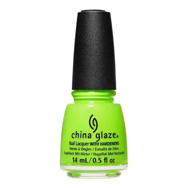 China Glaze Frozen In Lime #82909 - 0.5 oz Nail Polish - Long Lasting Neon Green Lacquer for Summer Nails, Pedicures & DIY Manicures