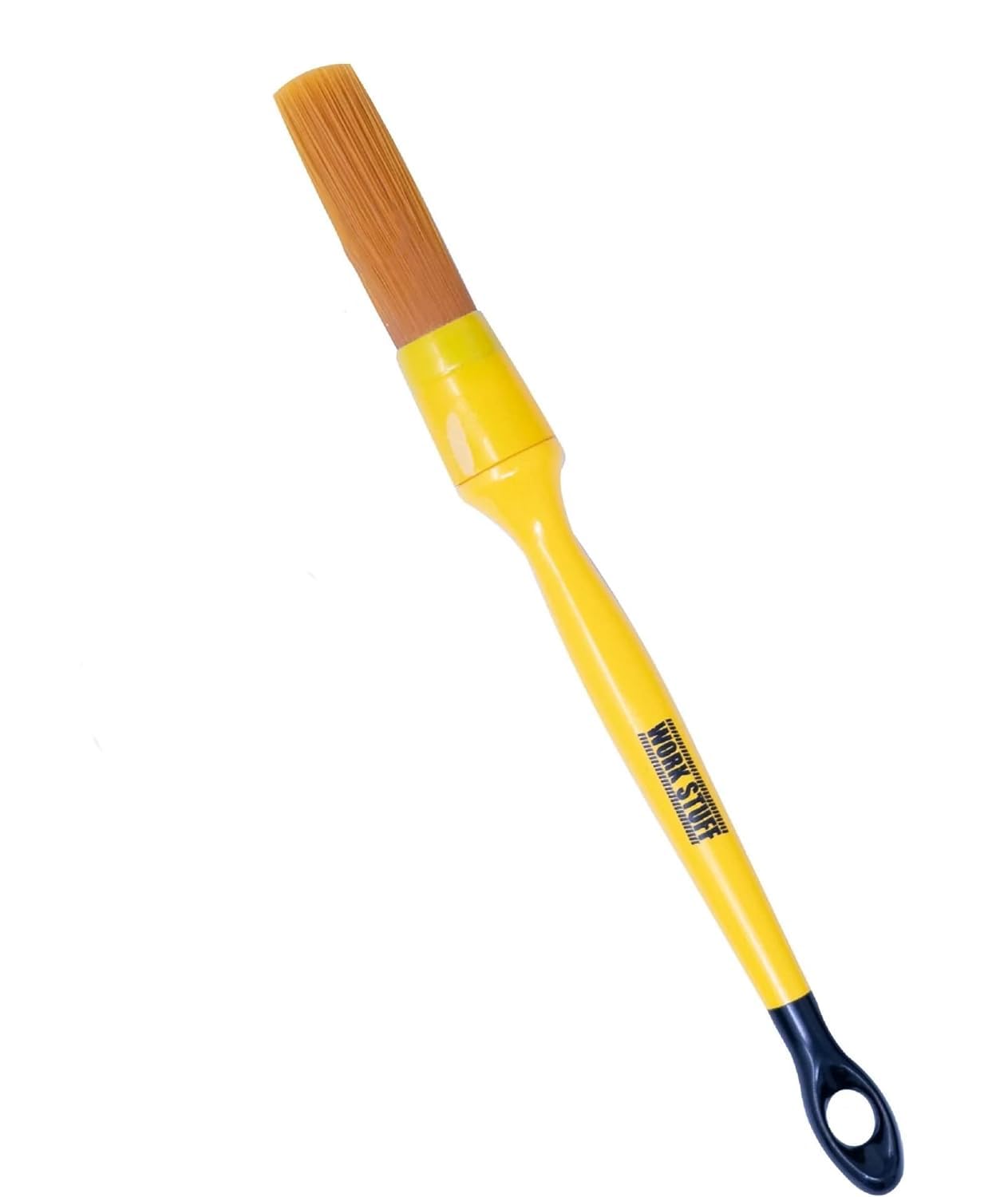 Premium Car Detailing Brush with Soft Synthetic Bristles - Gentle Cleaning for Car Exterior & Interior - 16mm Albino Orange - Perfect for Wheels, Vents & Dashboard Cleaning