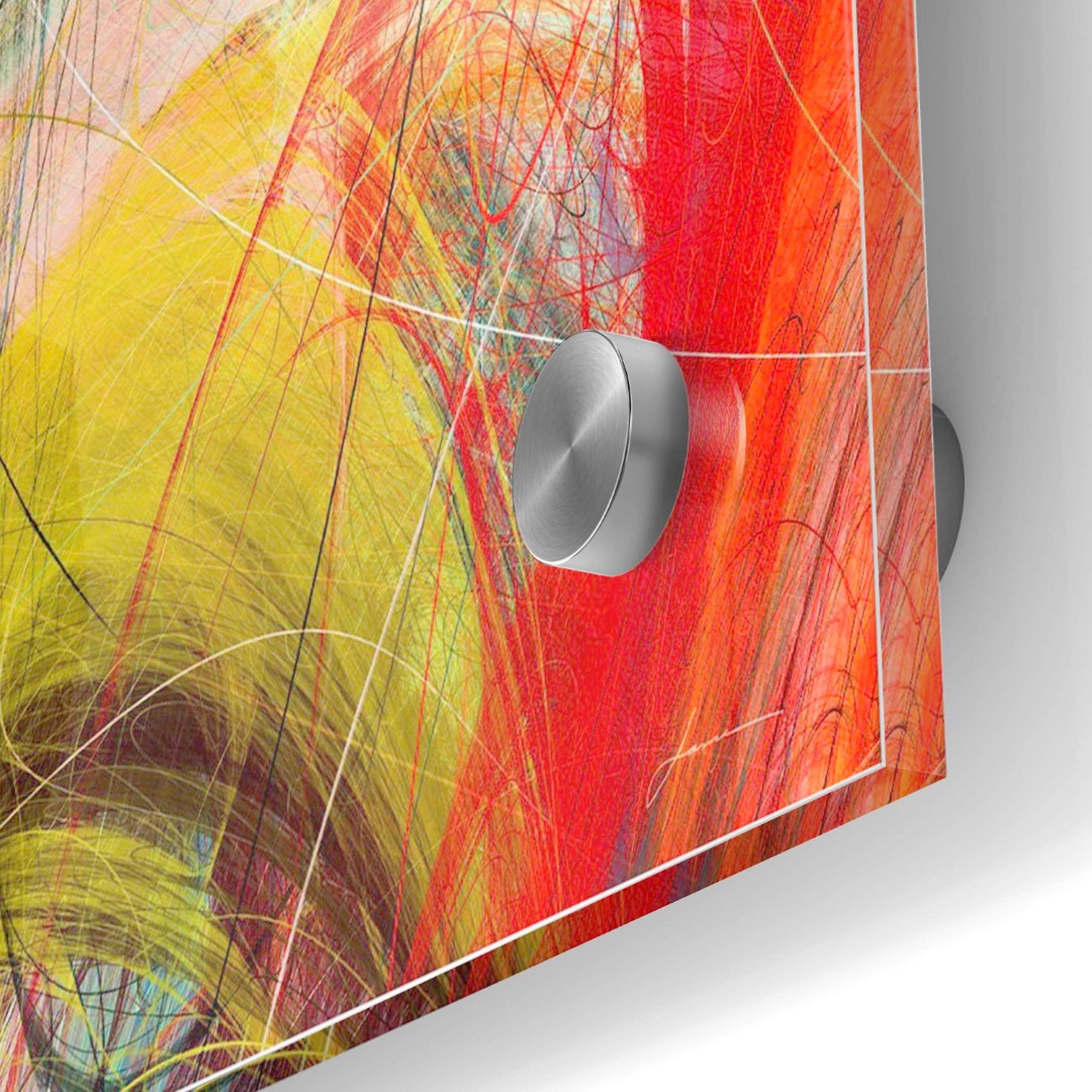 James Burghardt 'String Tile I' Modern Abstract Acrylic Glass Wall Art - 36x36 Inches Contemporary Home Decor for Living Room, Bedroom & Office