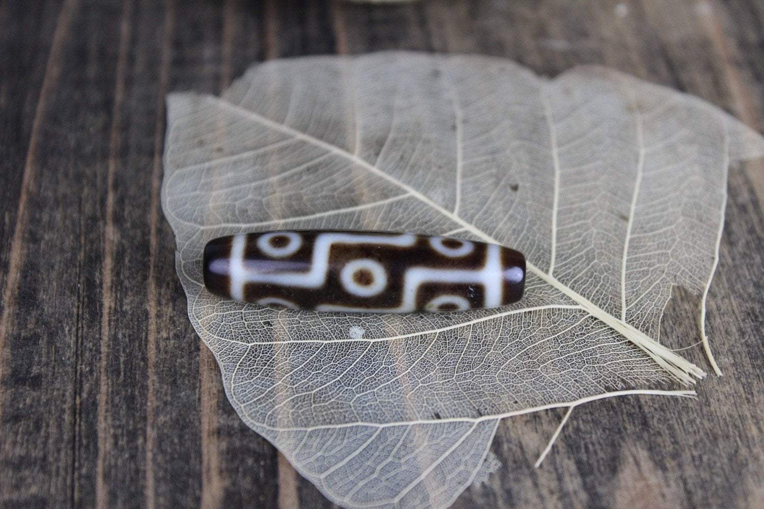Authentic 9-Eye Dzi Bead - Tibetan Agate Stone for Protection & Good Luck | Spiritual Jewelry, Meditation, Feng Shui