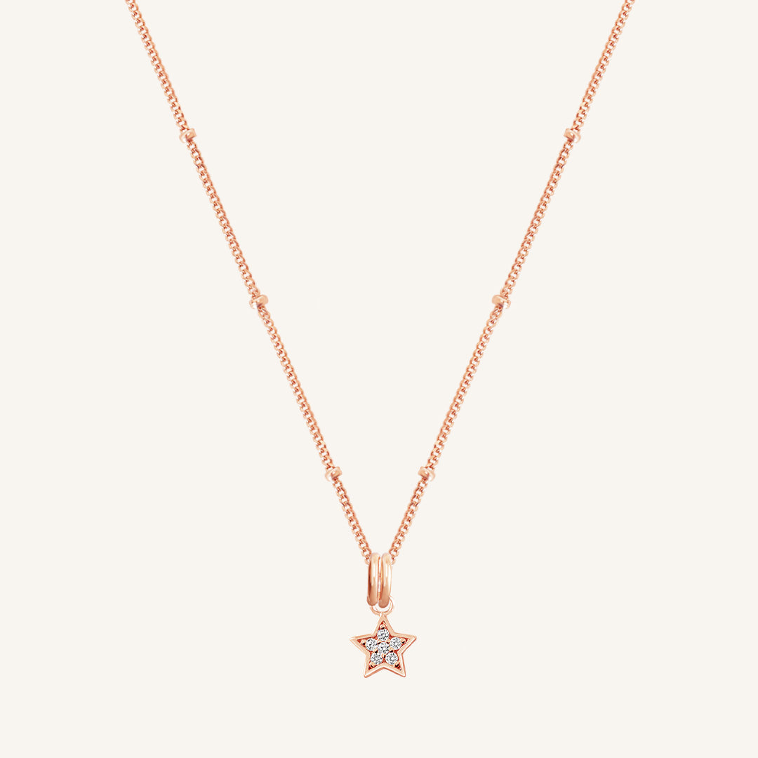 Lucky Star Charm Necklace for Women - Sterling Silver Dainty Pendant Jewelry Gift for Her - Perfect for Birthday, Anniversary & Everyday Wear