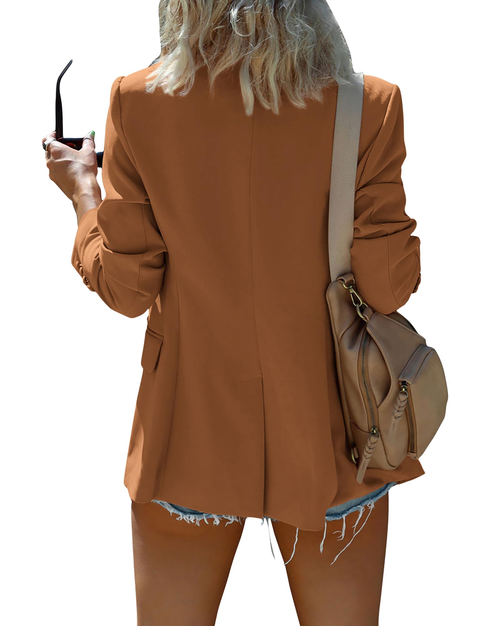 KIRUNDO Women's Blazer Jacket - 2025 Spring/Fall Business Casual Long Sleeve Button Front Suit Jacket with Pockets | Office Wear, Professional Attire & Work Clothes for Women