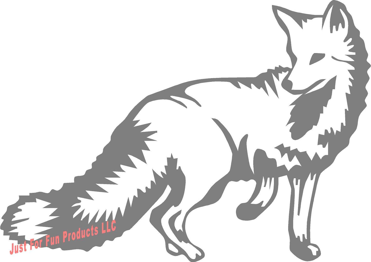 6-Pack Fox Animal Vinyl Die-Cut Decals for Bumpers, Windows, Cars, Trucks, Laptops, Walls, and DIY Craft Projects