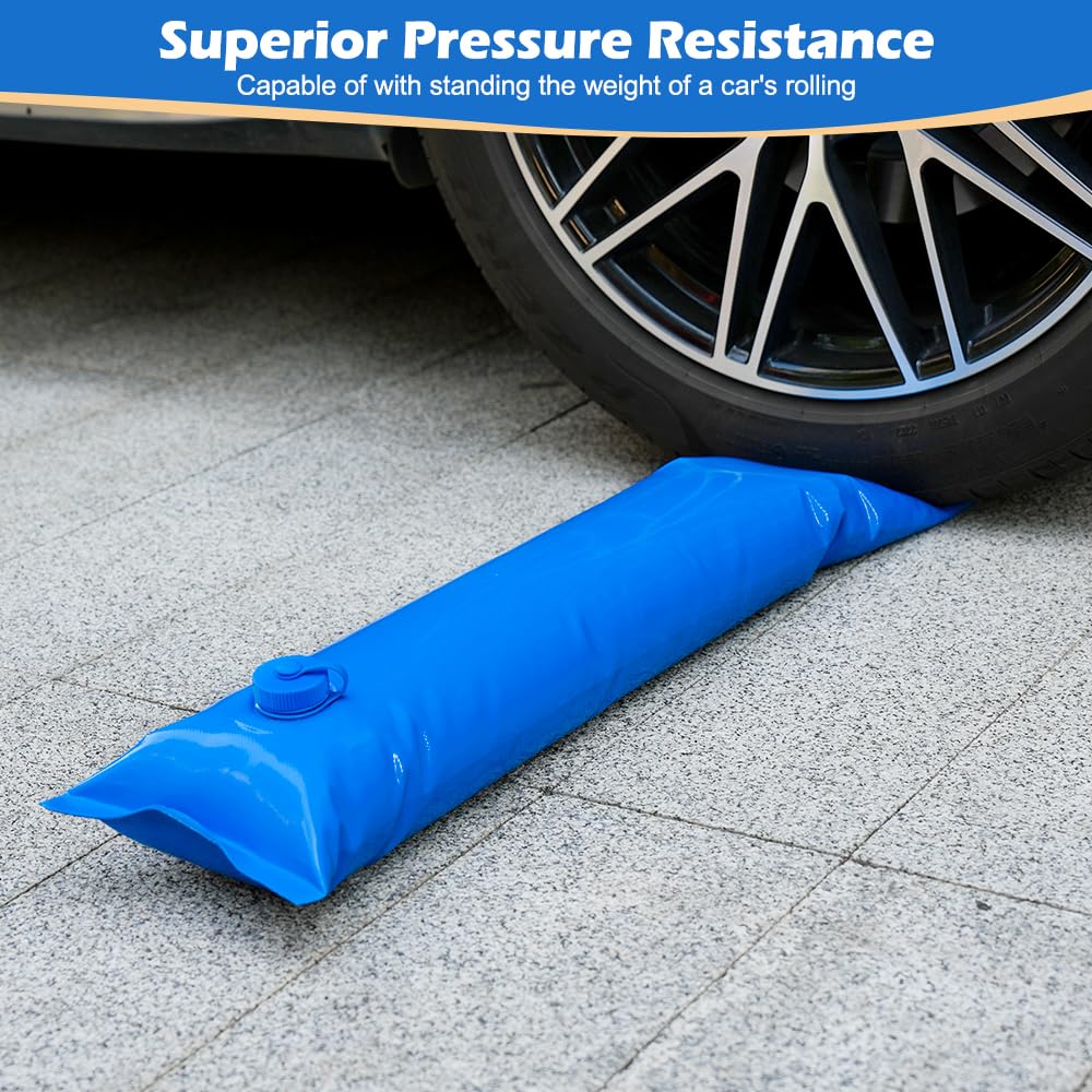 0.7mm Thickened Blue Winter Water Tubes for Swimming Pool Covers - 12 Pack of 8ft Heavy Duty Pool Cover Water Bags with 3-Layer Composite Material - Perfect for Winterizing and Protecting Inground/Above Ground Pools