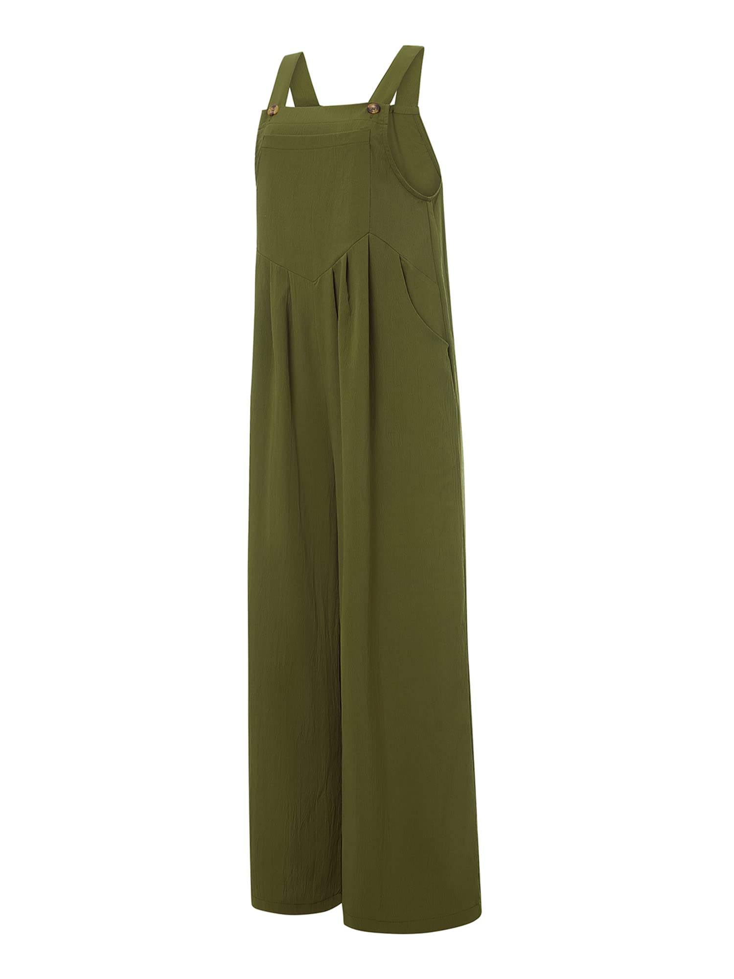 Kaipiclos Women's Baggy Overalls - Plus Size Wide Leg Jumpsuit, Loose Linen Suspender Overalls with Pocket for Summer | Casual Outfit, Beach Wear, Street Style Fashion