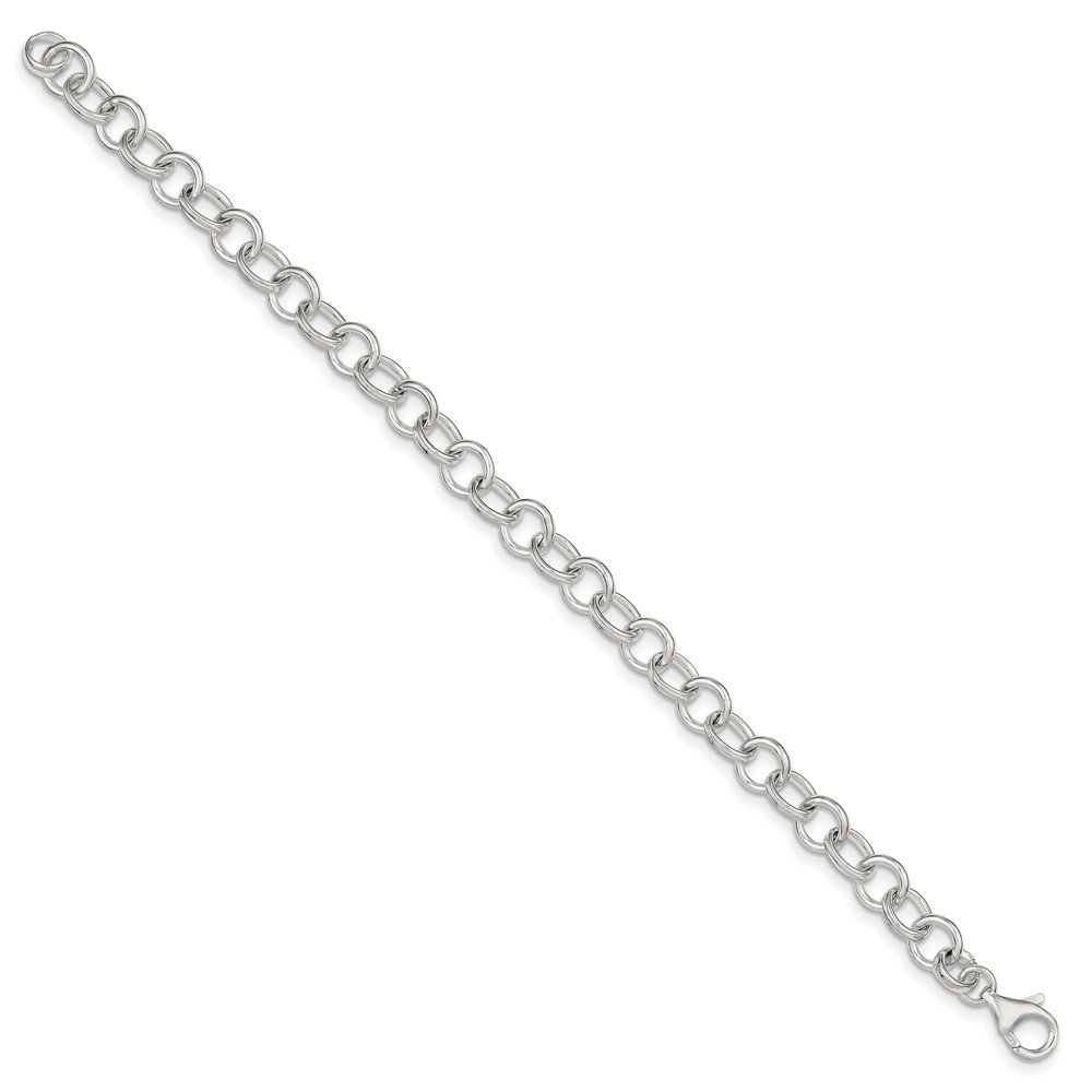925 Sterling Silver Charm Bracelet for Women - 8.5