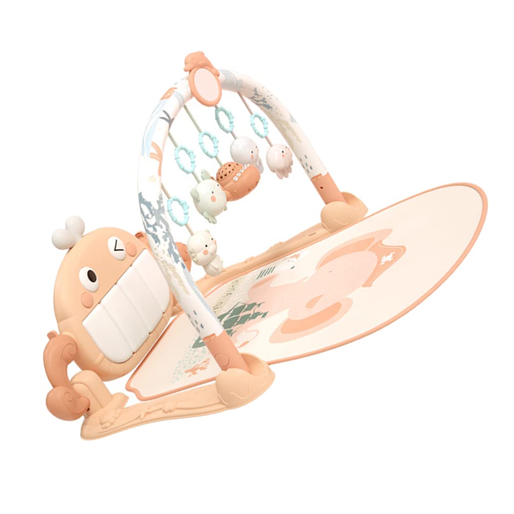 NUOBESTY Baby Play Gym & Activity Mat with Kick Piano, Hanging Toys & Music - Soft Padded Tummy Time Mat for Newborns, Infants & Toddlers - Perfect for Developmental Play, Sensory Stimulation & Early Learning