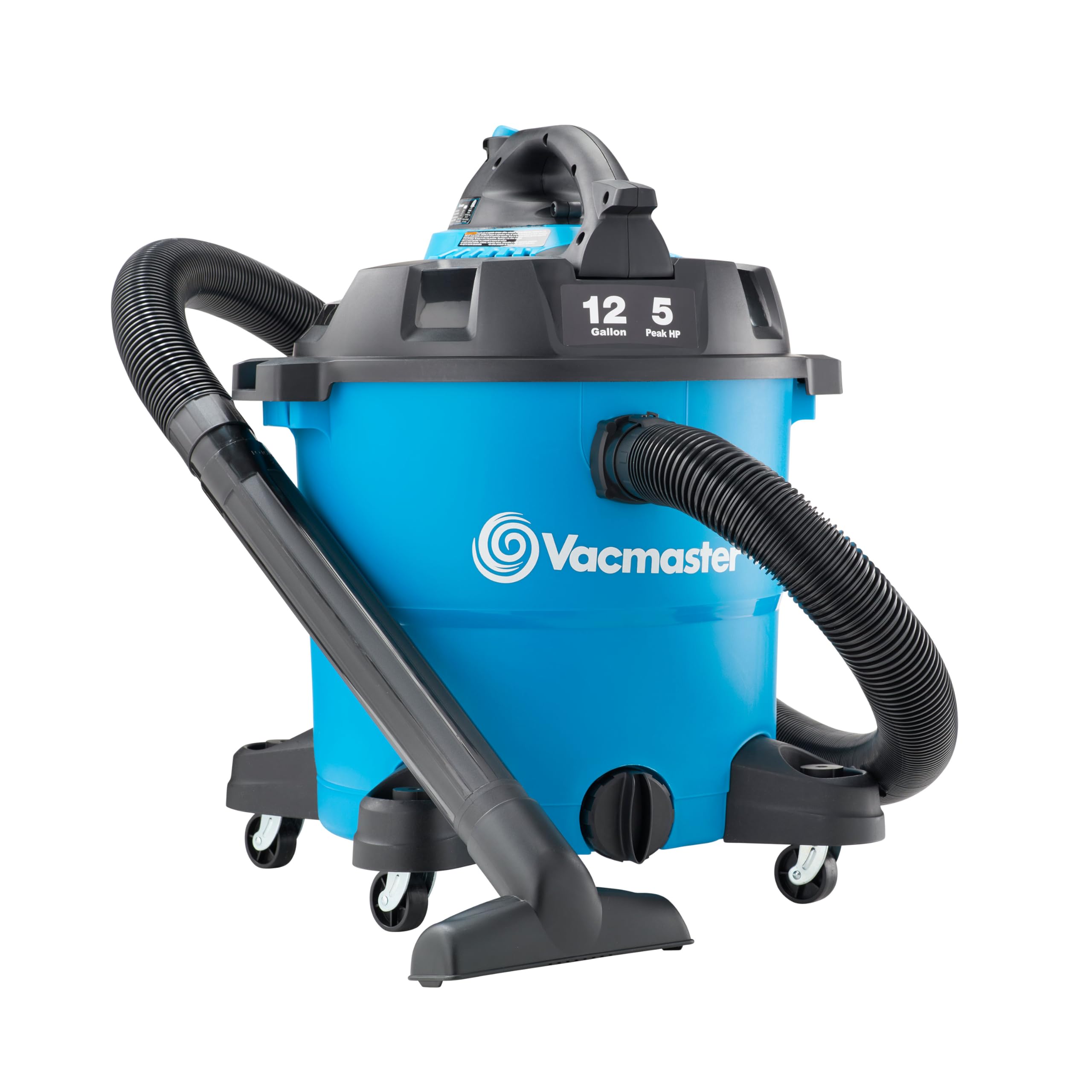Vacmaster VBV1210 12-Gallon 5 Peak HP Wet/Dry Vacuum Cleaner with Detachable Blower - Powerful Cleaning for Home, Garage, Workshop & Construction Sites