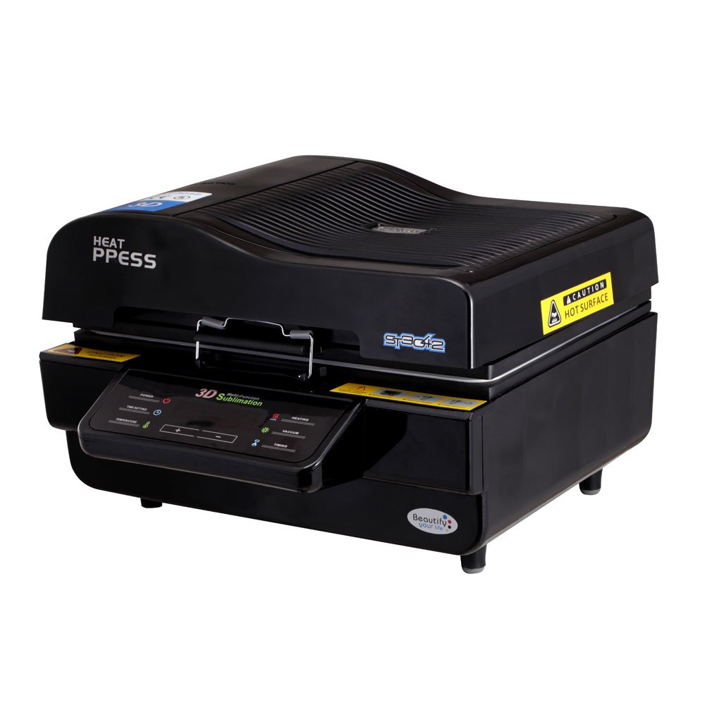 3D Sublimation Heat Press Machine 110V for Mugs & Phone Cases - DIY Printing