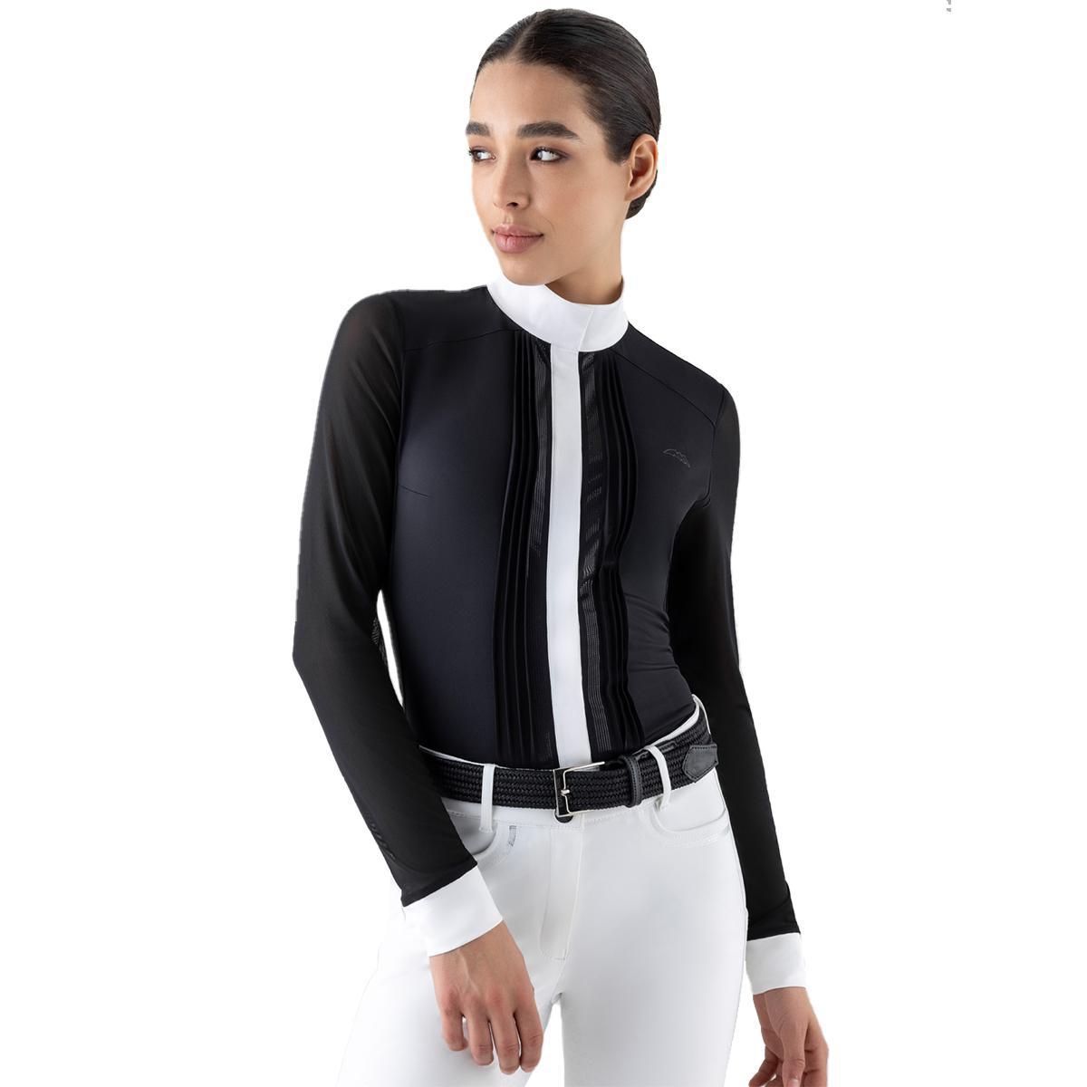 Equiline Women's Giosteg Long Sleeve Show Shirt - Elegant Equestrian Riding Top for Horseback Riding & Competition
