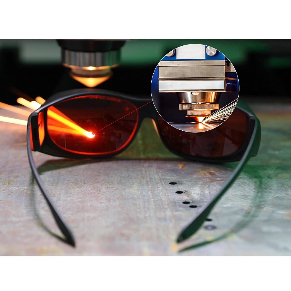 Cloudray Laser Safety Glasses OD7+ CE Certified - 1064nm 532nm 355nm Wavelength Protection for Fiber & Hand-Held Welding | Ideal for Industrial, Medical & DIY Laser Applications