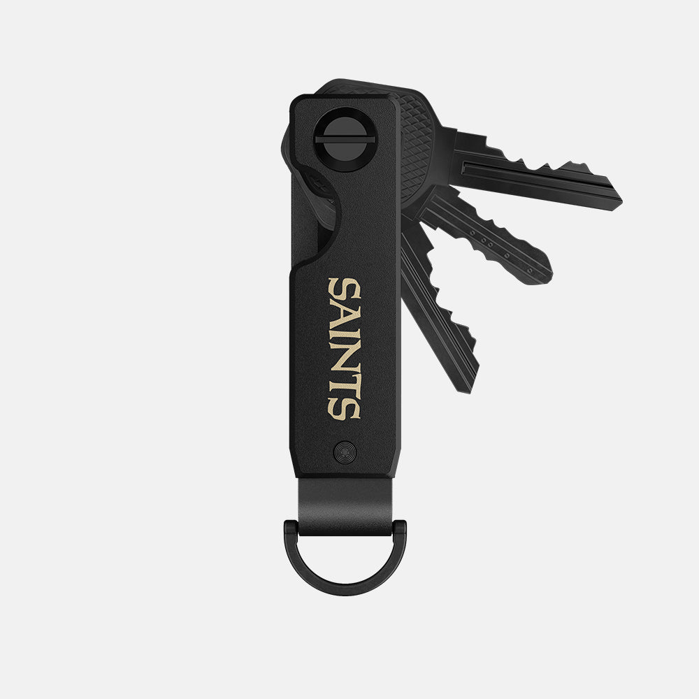 Ridge KeyCase for New Orleans Saints - Slim RFID Blocking Wallet with Key Holder - Perfect for Game Day, Travel, and Everyday Use